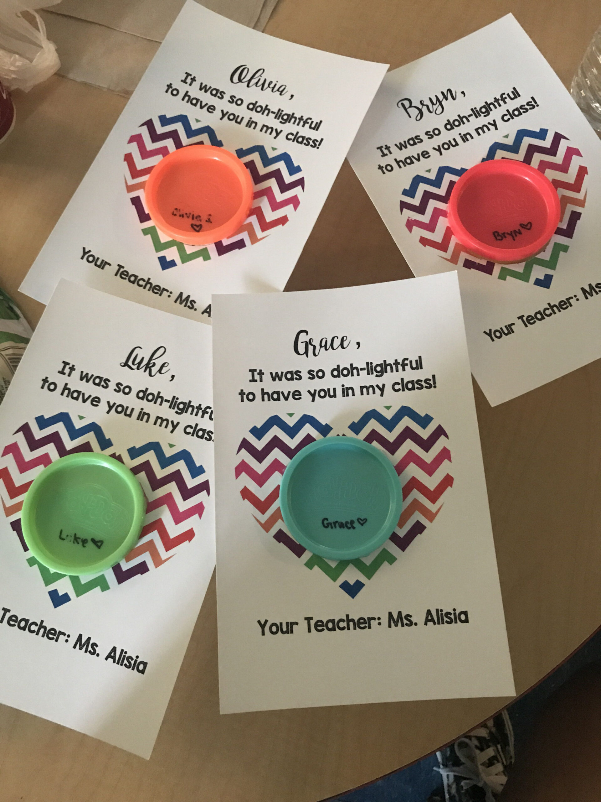 Play doh goodbye gift to students  Student teaching gifts