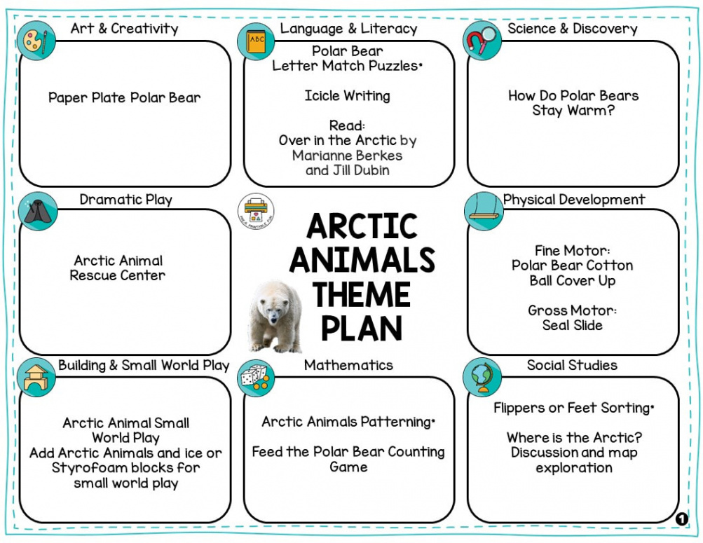 Preschool Arctic Animal Theme Activities - Pre-K Printable Fun