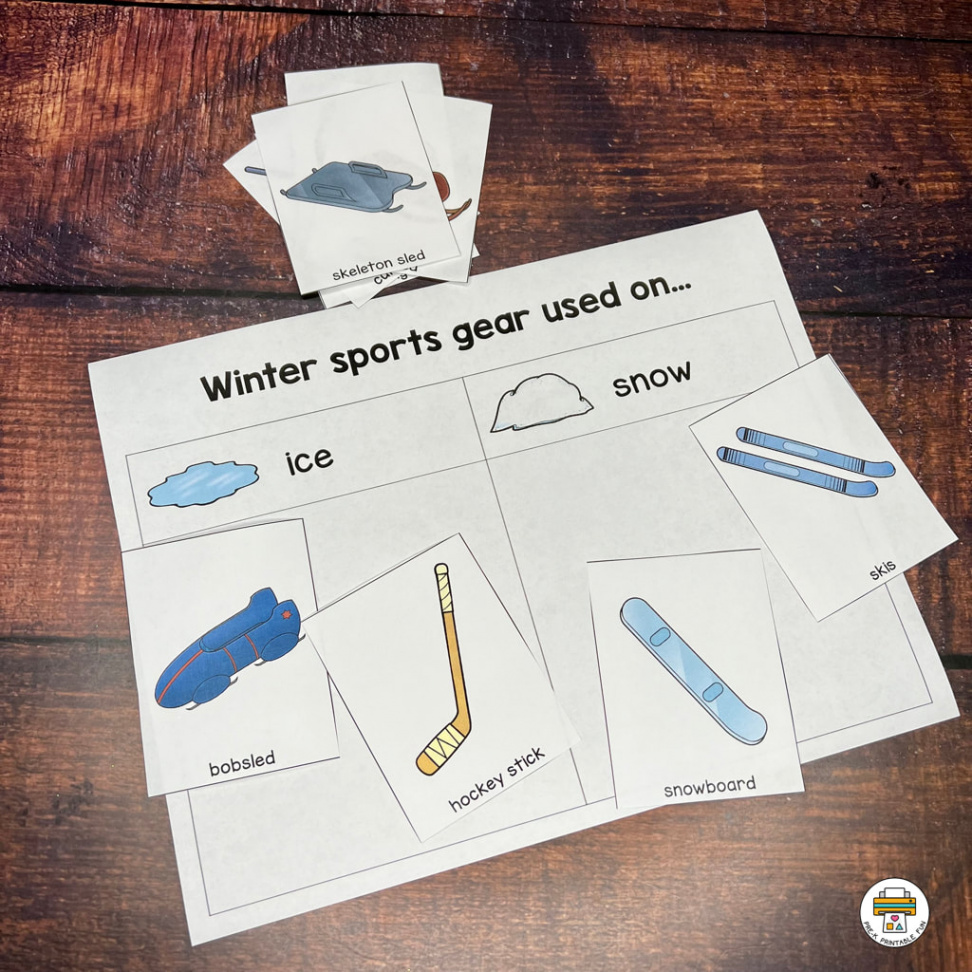 Preschool Winter Sports Activities - Pre-K Printable Fun