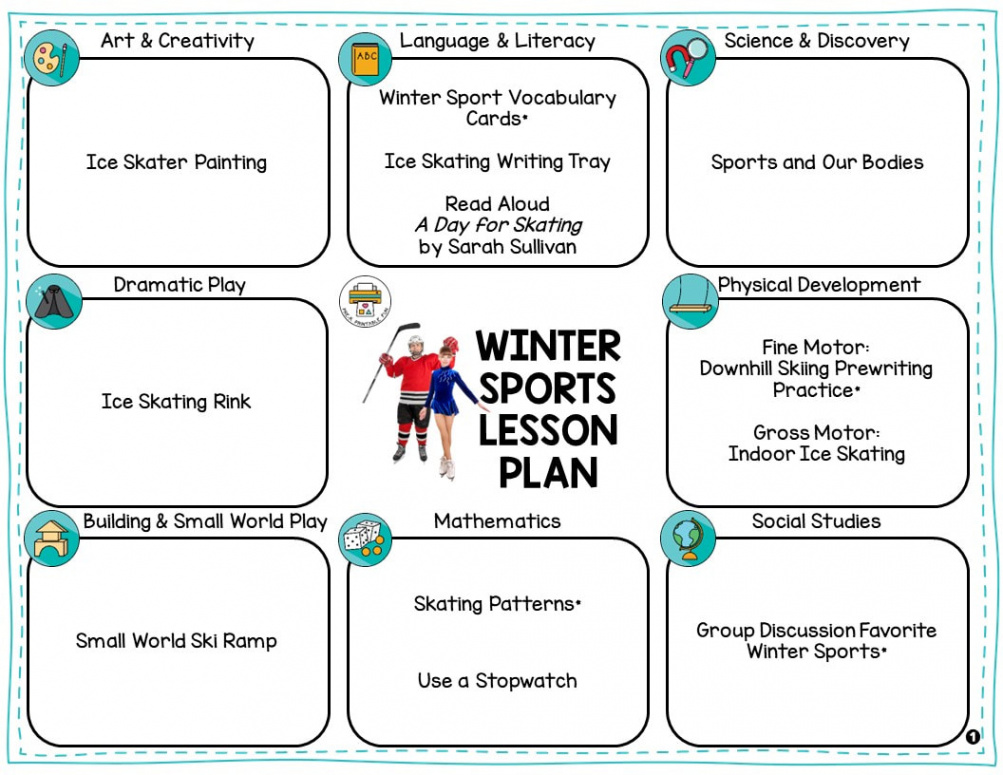 Preschool Winter Sports Activities - Pre-K Printable Fun