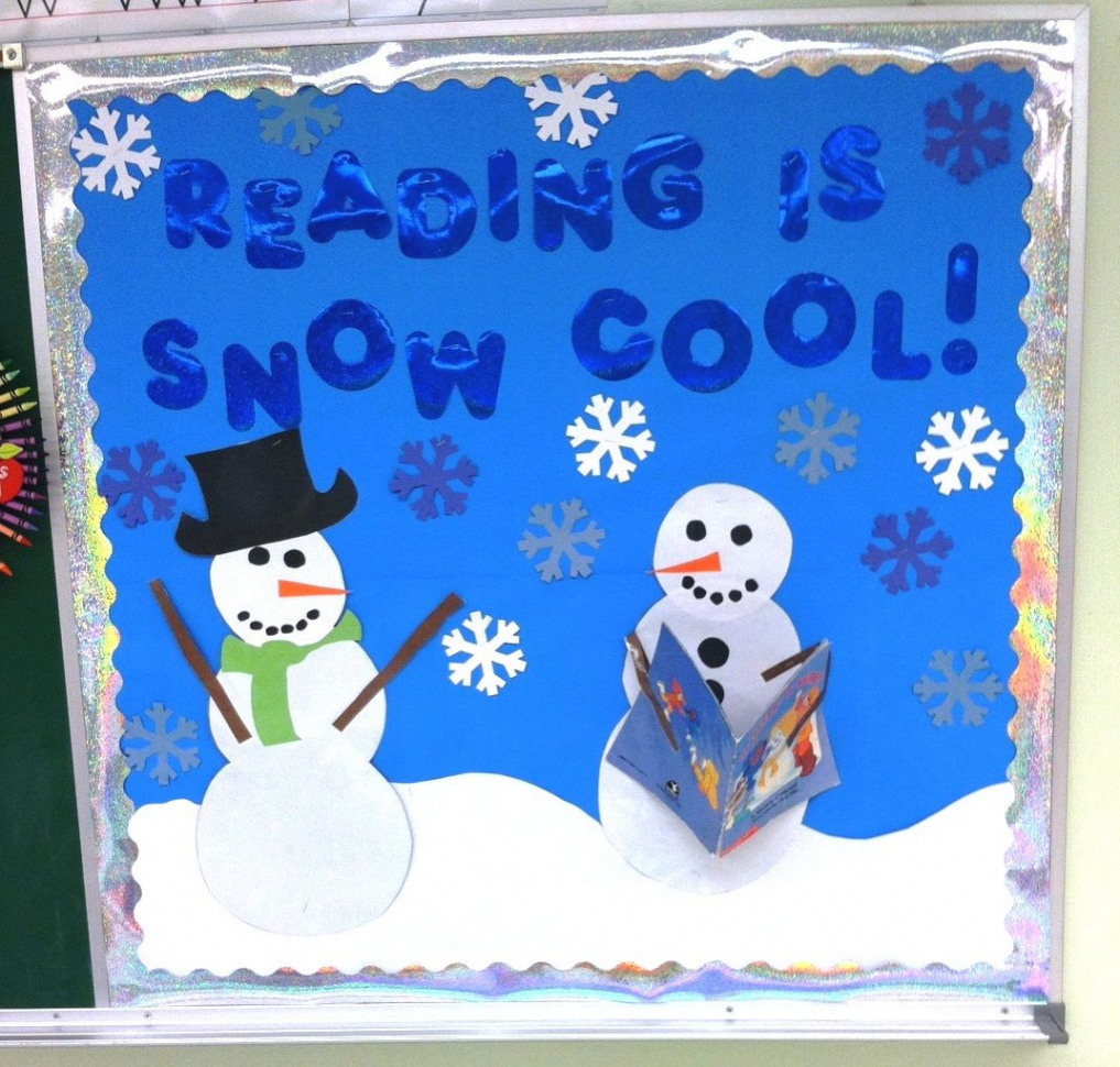 Reading is Snow Cool! Winter reading bulletin board