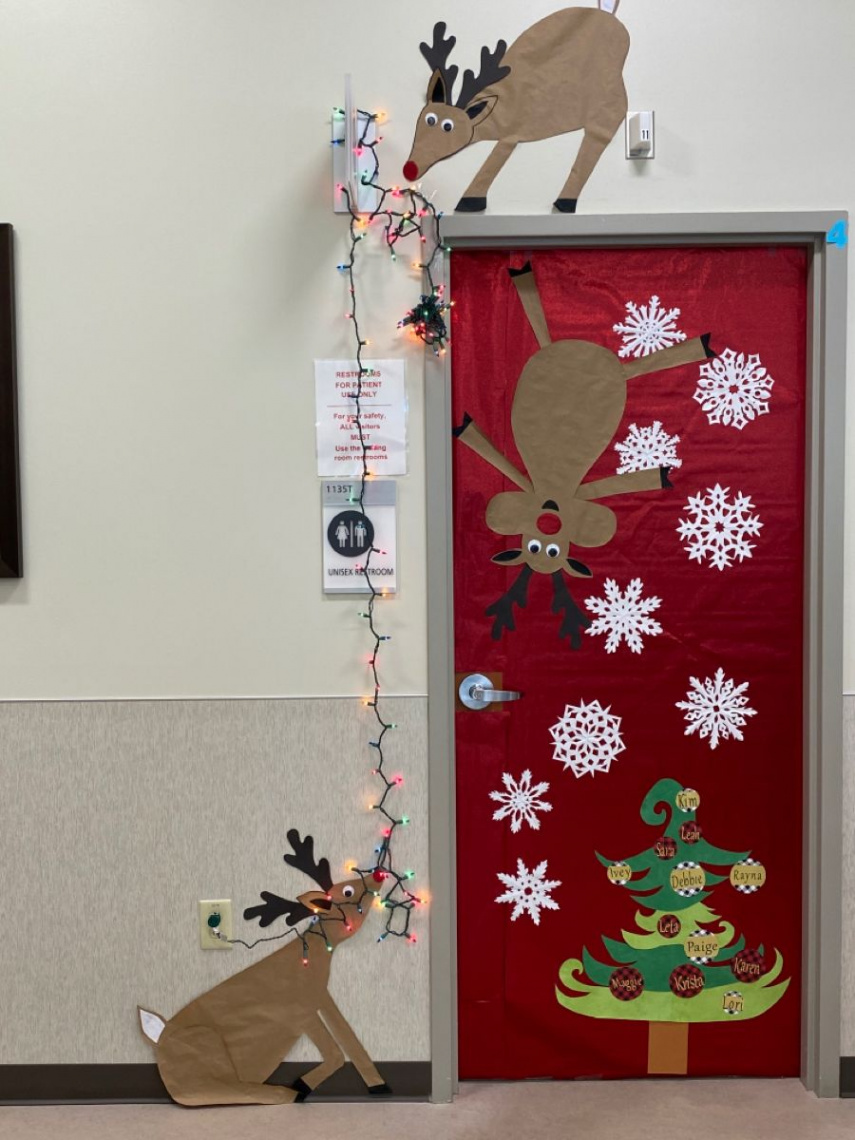 Reindeer games! in   Door decorations classroom christmas