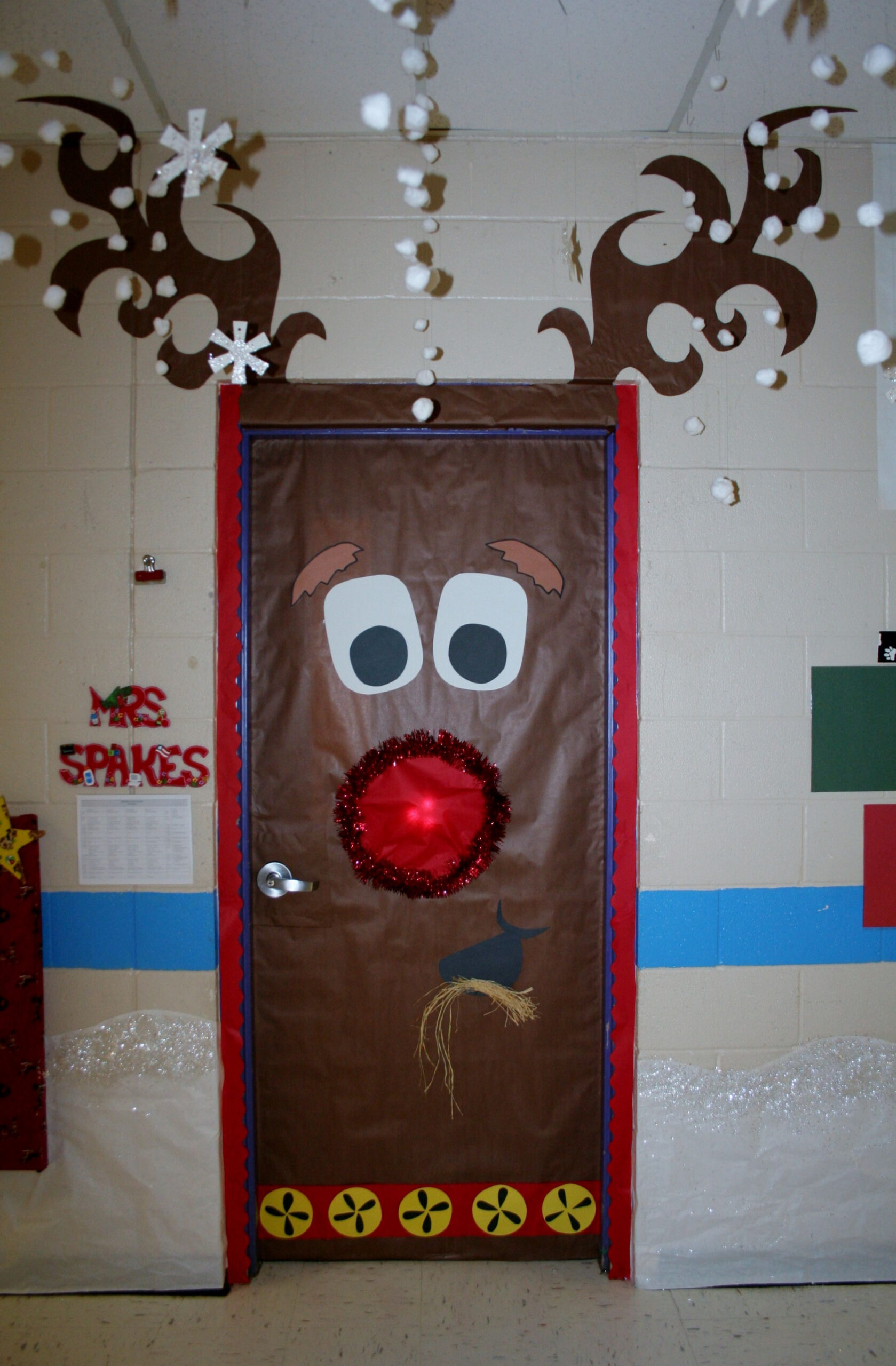 Rudolph Classroom Door Decoration  Porta natalizia, Natale