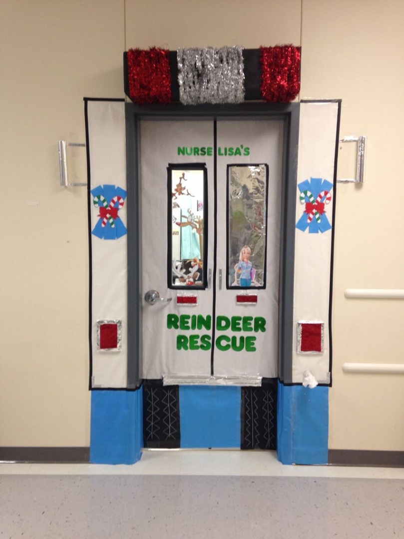 School Nurse Christmas Door Decorations!  Christmas door