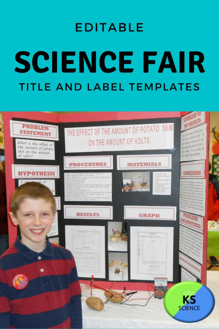 Science Fair Board Project Labels And Title Template  Editable