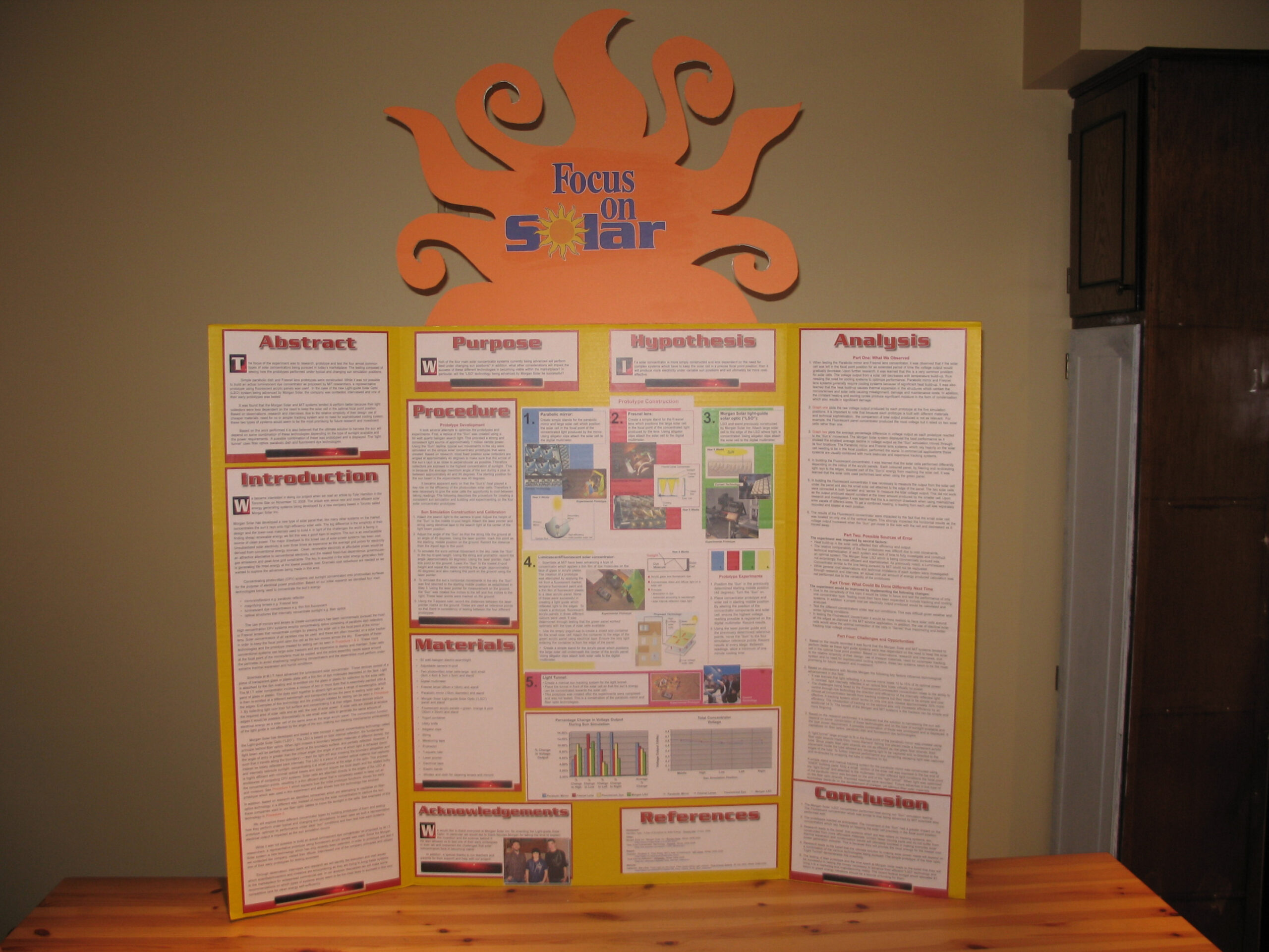 Science Fair Display – Shedding Light on Solar Concentrators  The