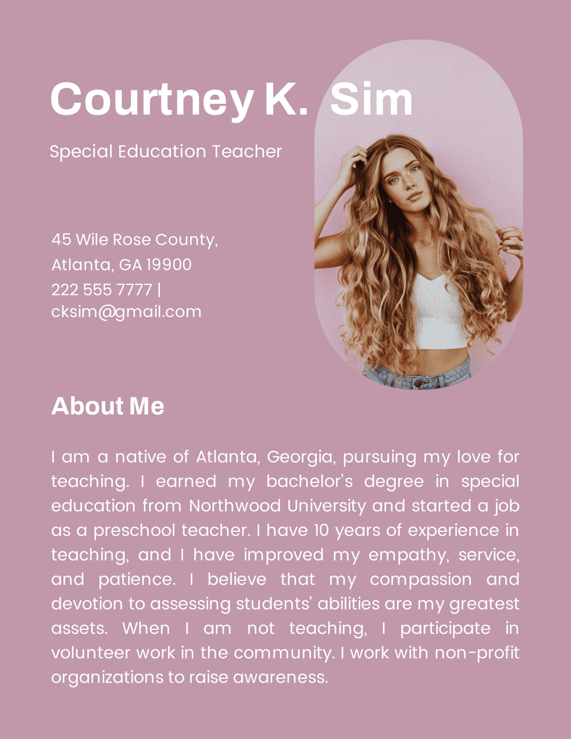 Self Introduction Sample - Download in Word  Template