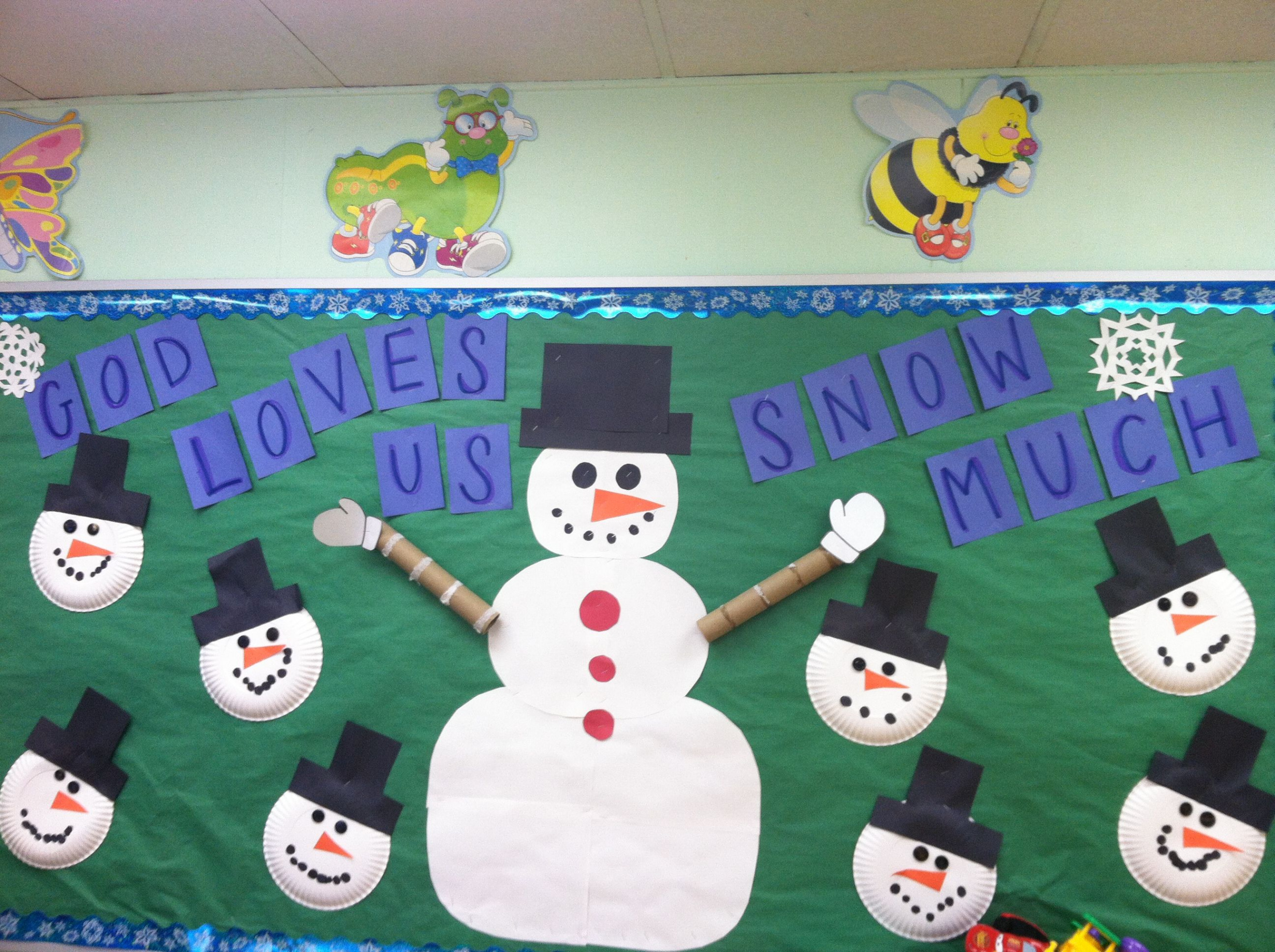 snowman bulletin board ideas  Snowman bulletin board, Preschool