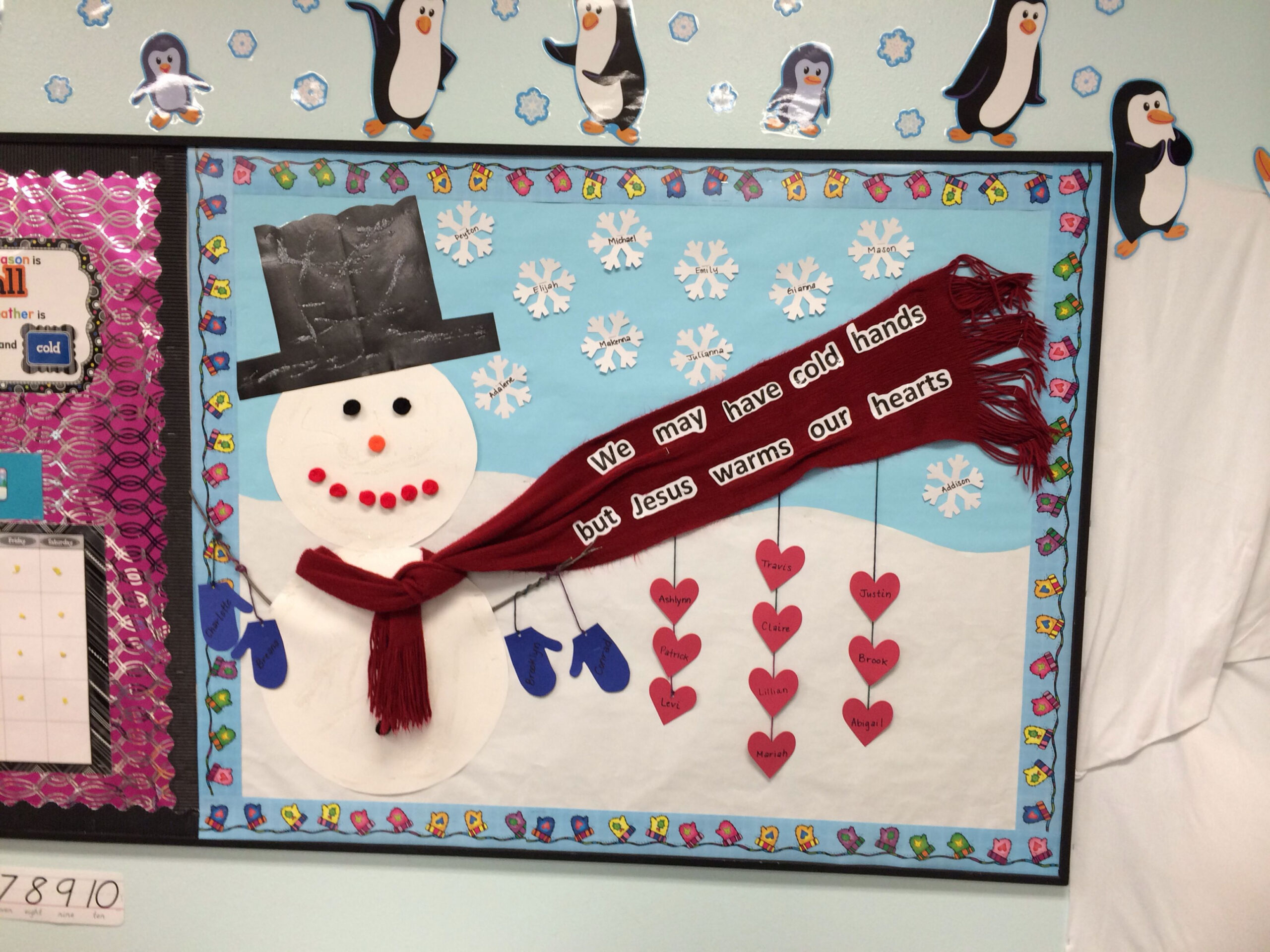 Snowman for winter bulletin board  Snowman bulletin board, Winter