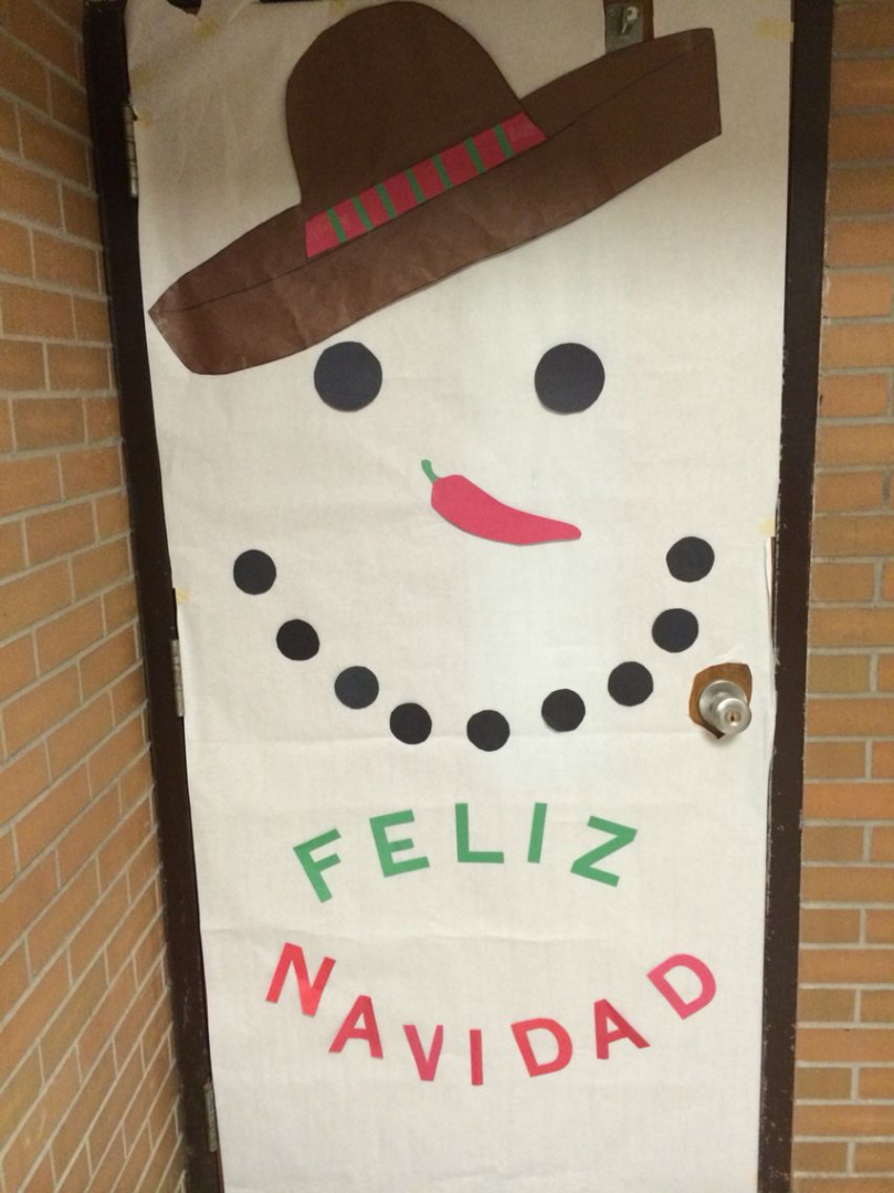 Spanish door decorations  School door decorations, Spanish