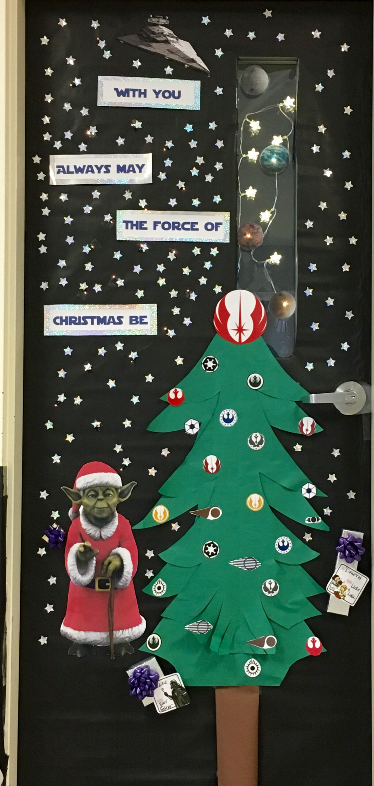 Star Wars Christmas for the door decorating contest at our high