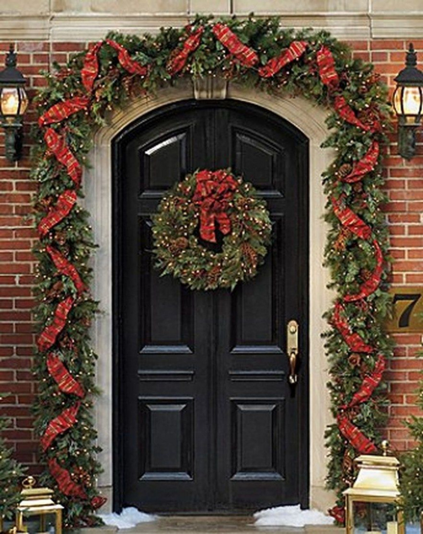 Stunning Front Door Decoration Ideas For Winter  Christmas