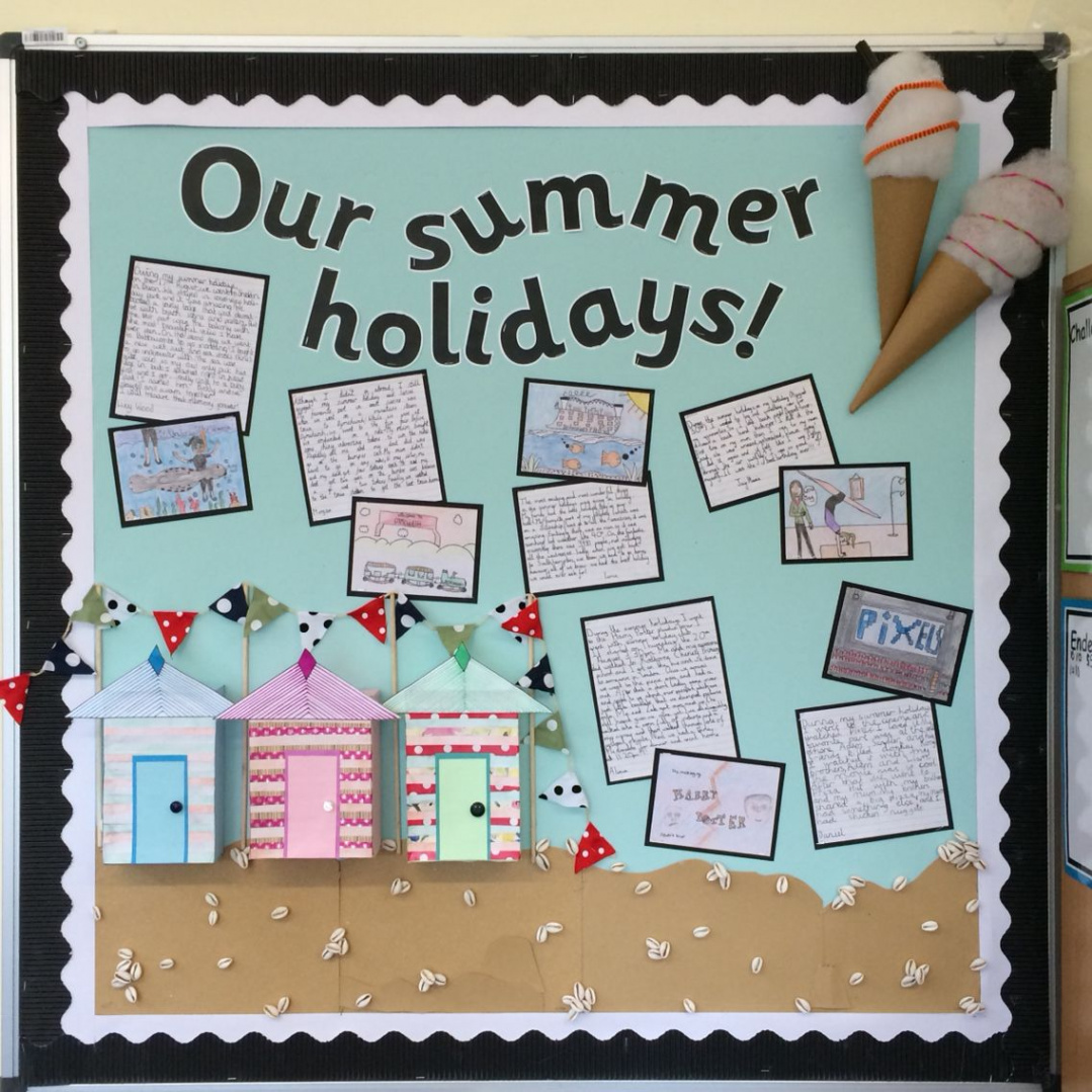 Summer holiday classroom display  Classroom displays, Holiday