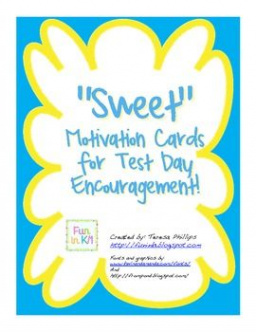 Sweet Motivation Cards for Test Day Encouragement  Test prep