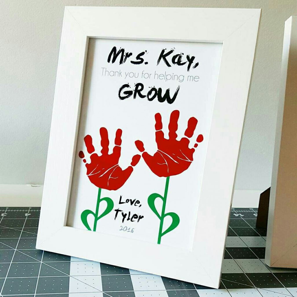 Teacher Appreciation Gift using child