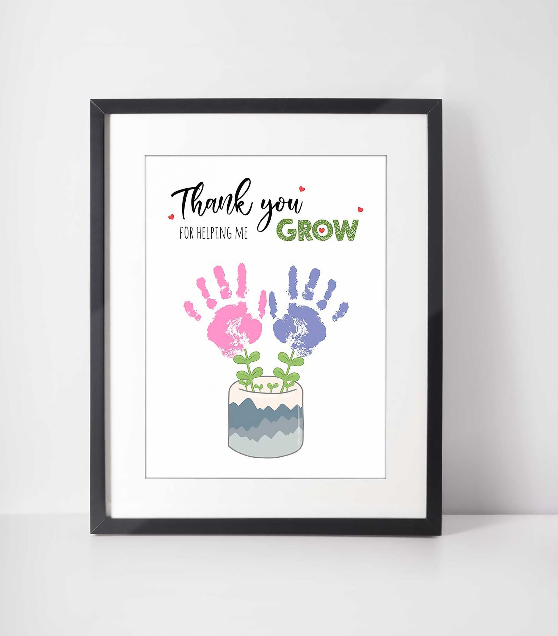 Teacher Appreciation Gifts Handprint Footprint Art (Instant