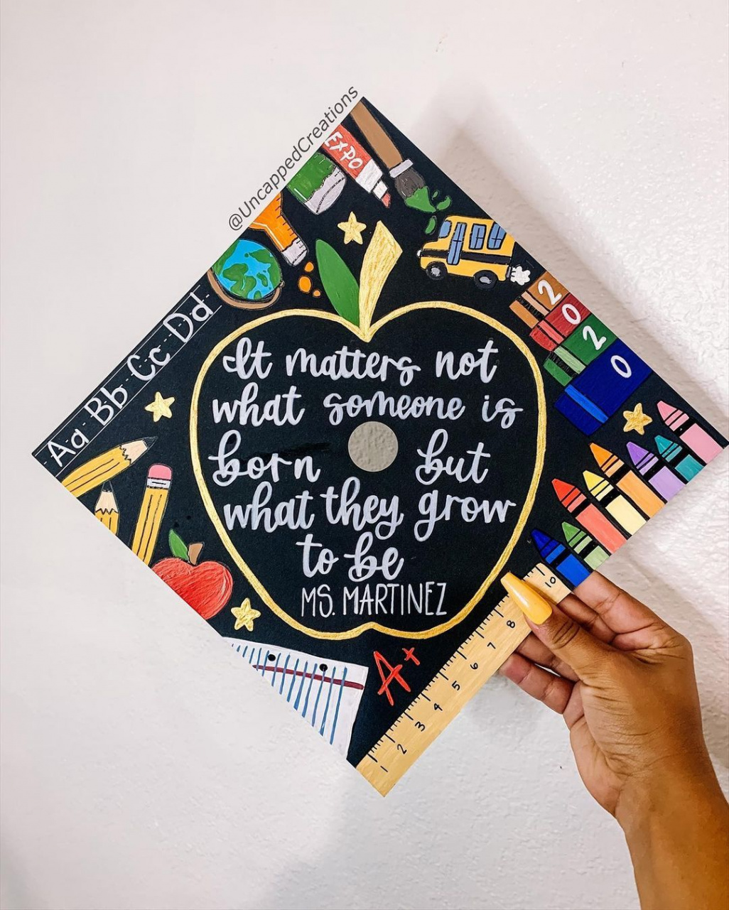 Teacher Graduation Cap Design  Teacher graduation cap, Graduation