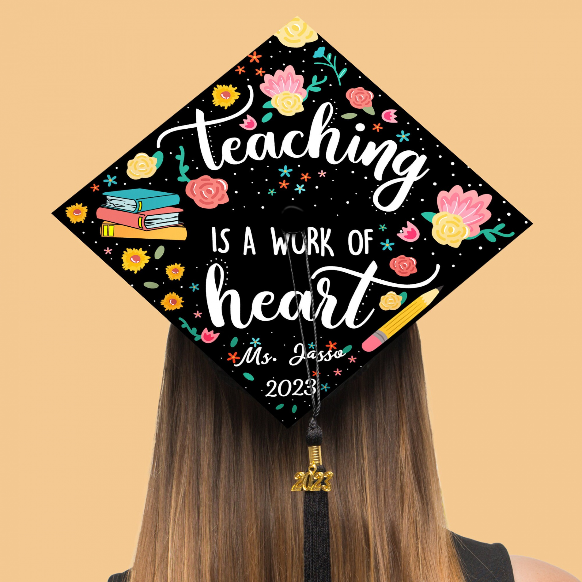 Teacher Graduation Cap Topper Custom Grad Cap Topper Teacher - Etsy