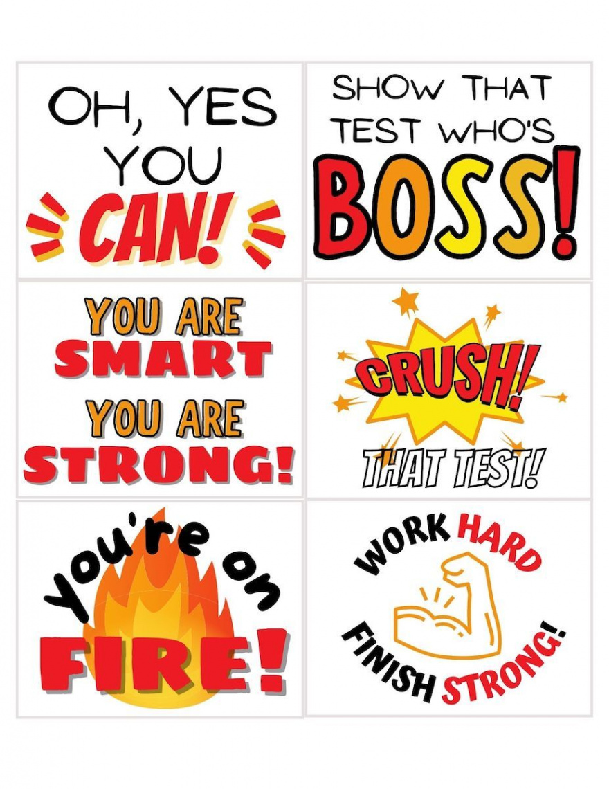 Testing Notes of Encouragement for Kids (FREE Printable)  Words