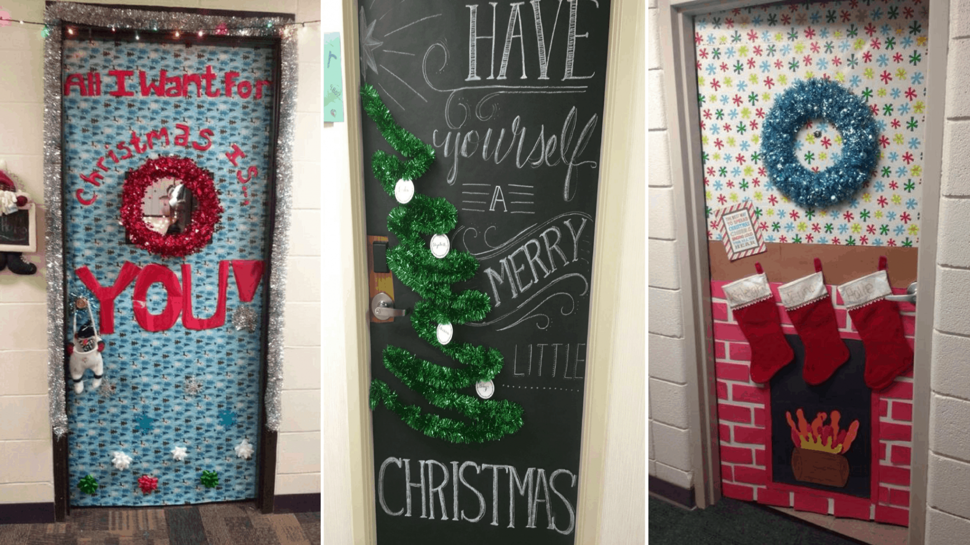 The Best Christmas Dorm Door Decorations To Copy This Year - By