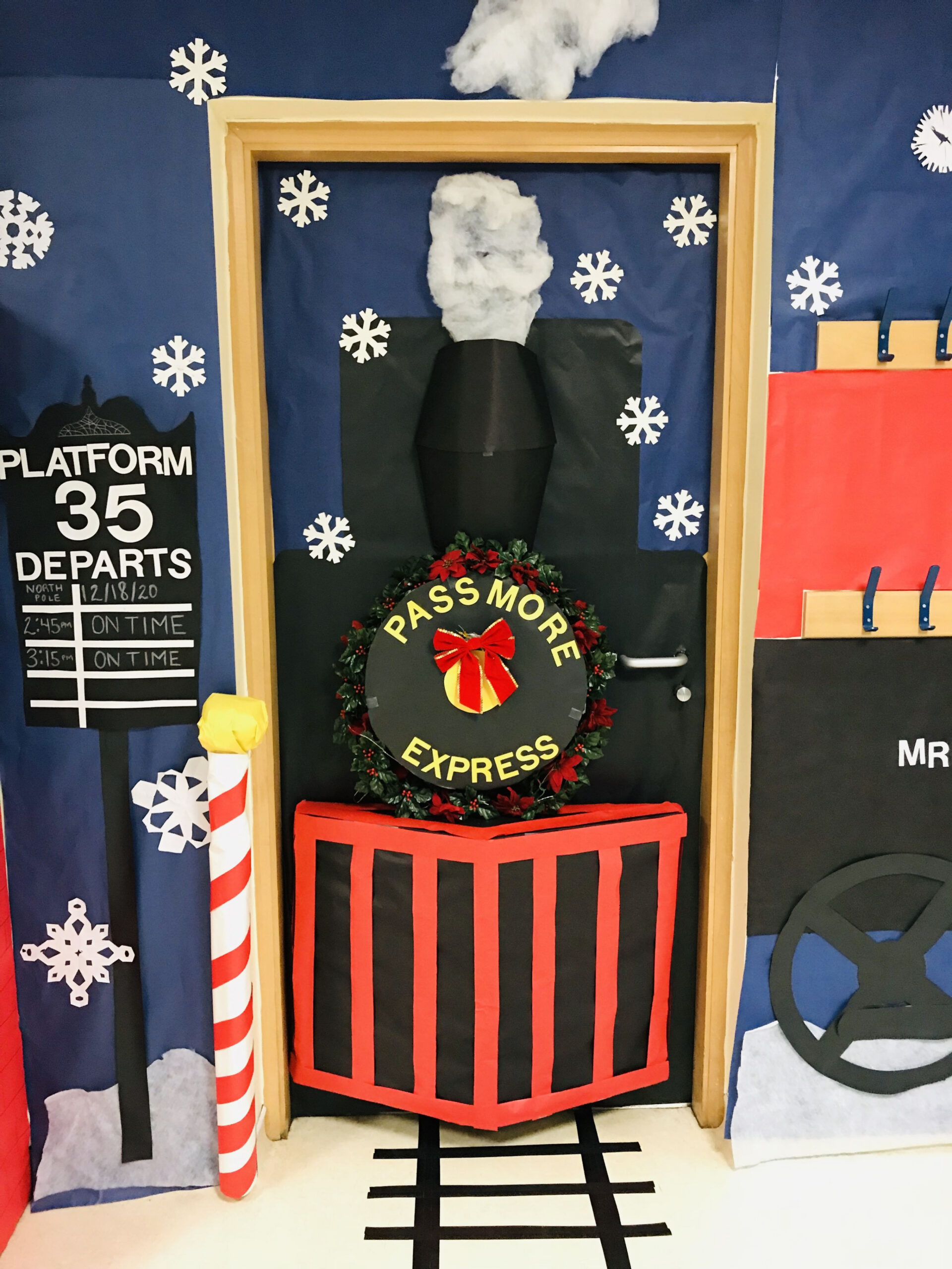 The Polar Express Christmas Door Decorating Contest Tr  Door