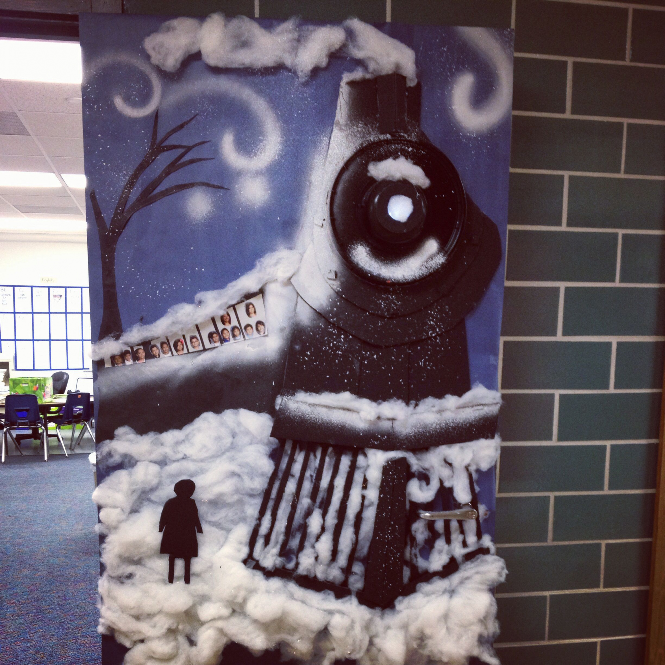 The Polar Express classroom door  Classroom christmas decorations