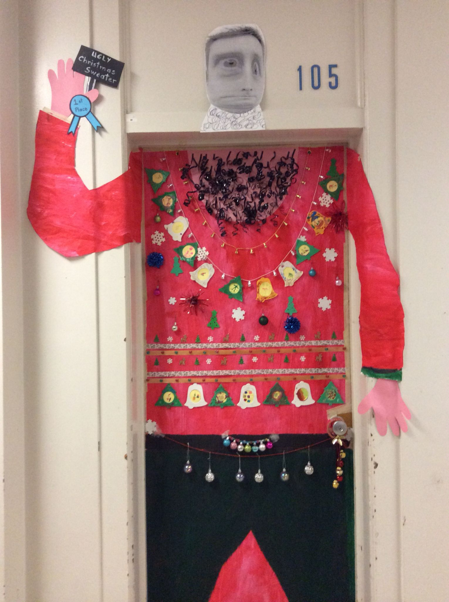 Ugly Sweater Door   Christmas sweaters, Christmas classroom door