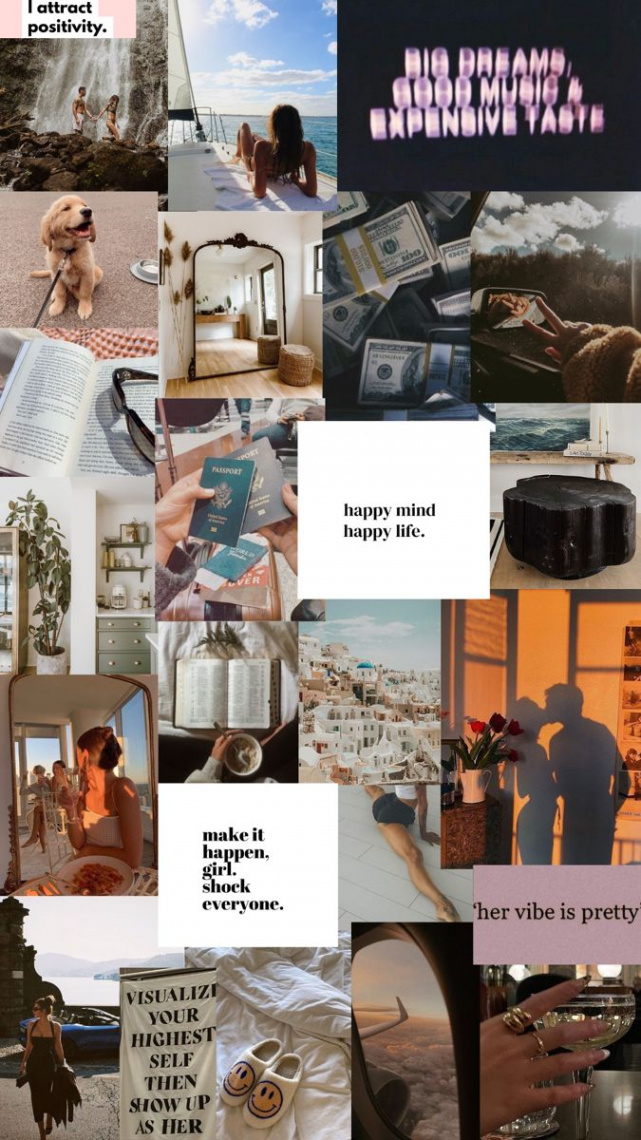 vision board aesthetics in   Vision board examples, Vision