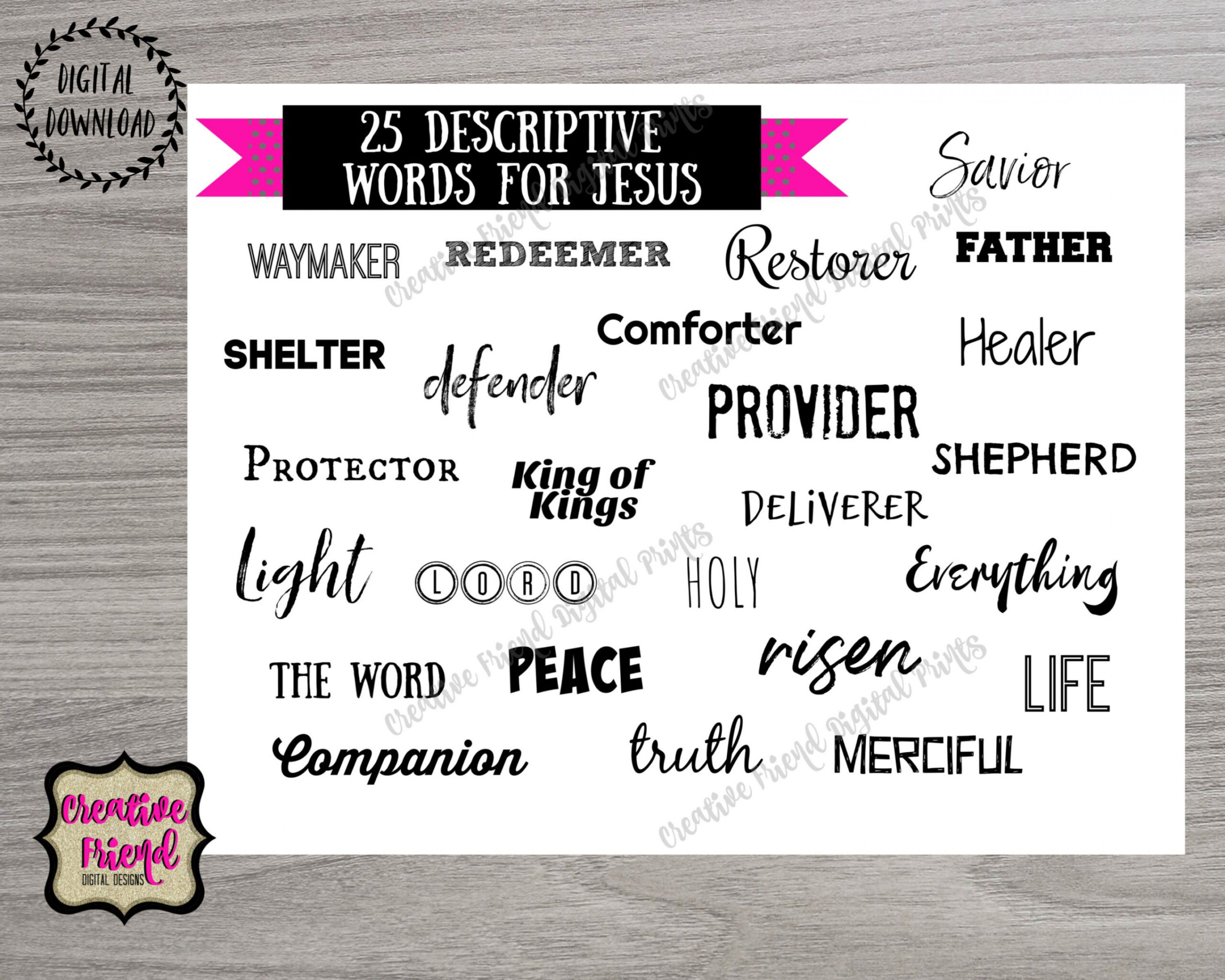 Vision Board Faith Words Printables  Vision Goals - Etsy