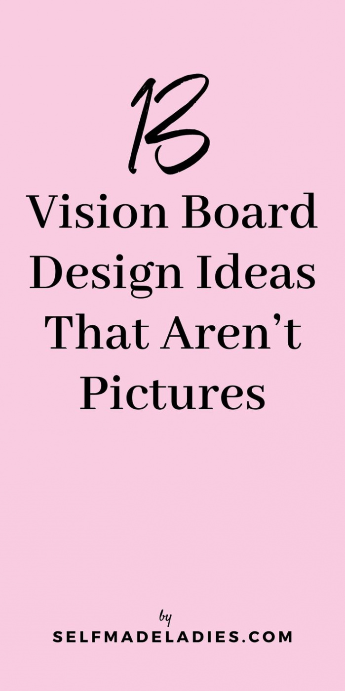 Vision Board Ideas Without Pictures - SelfMadeLadies  Vision