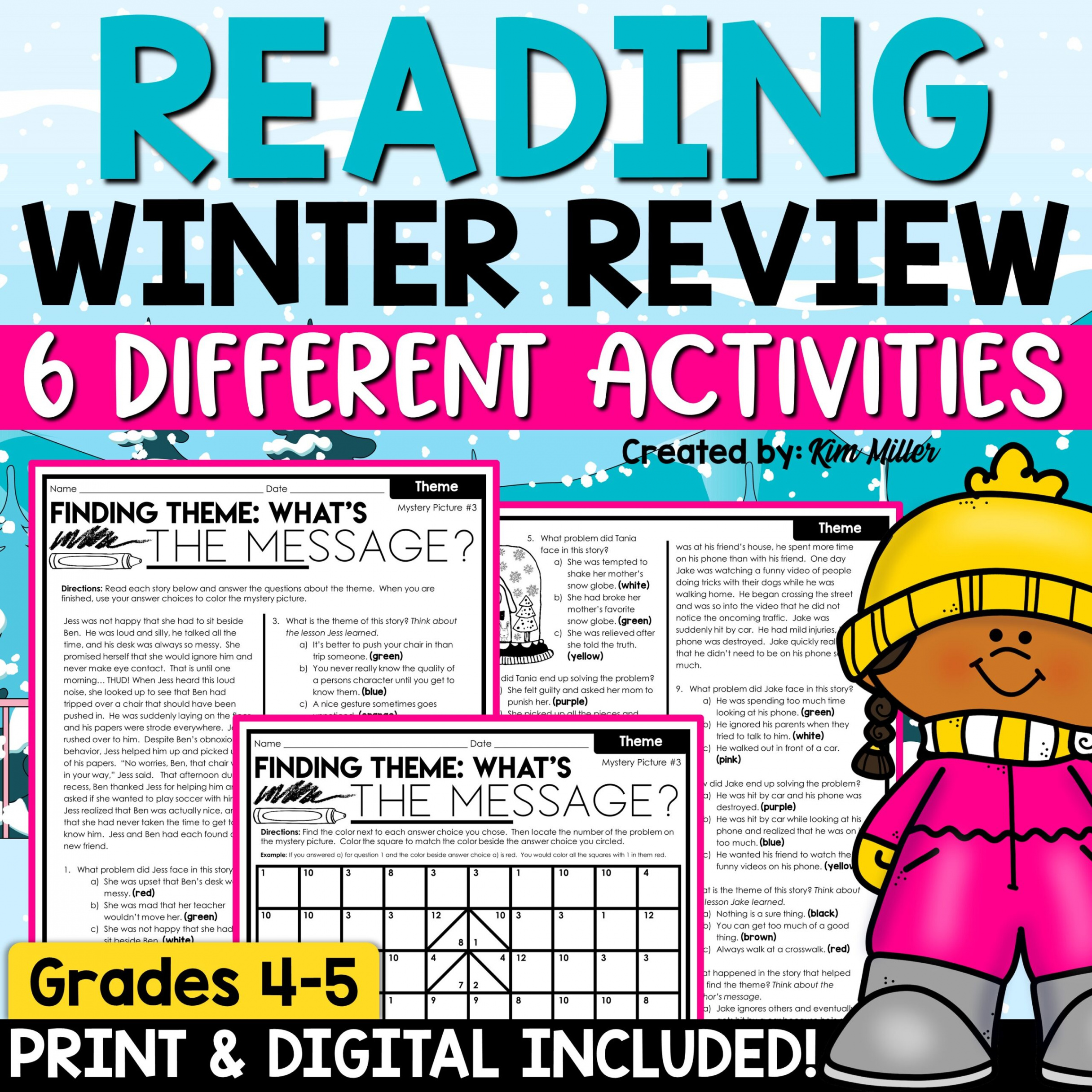 Winter Activities Reading Comprehension Passages and Questions th