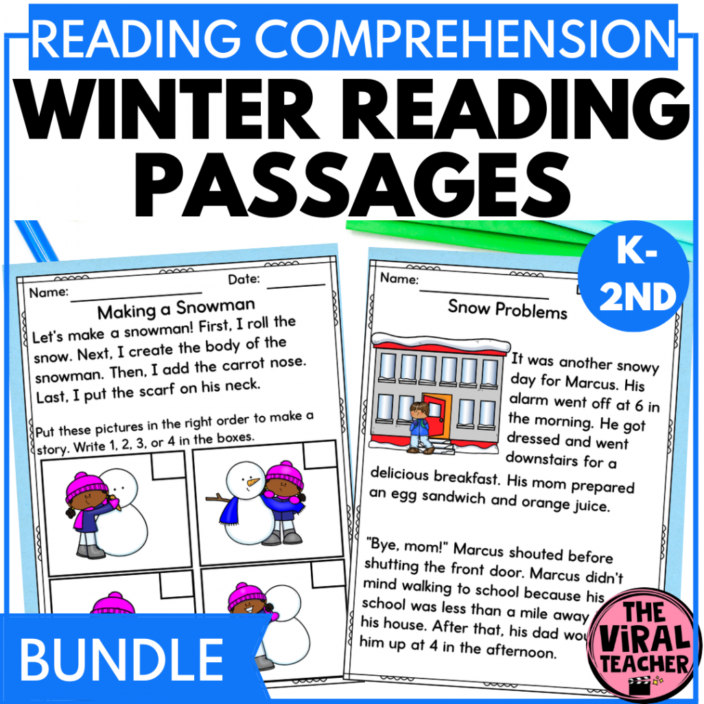 Winter Activities Winter Reading Passages and Comprehension