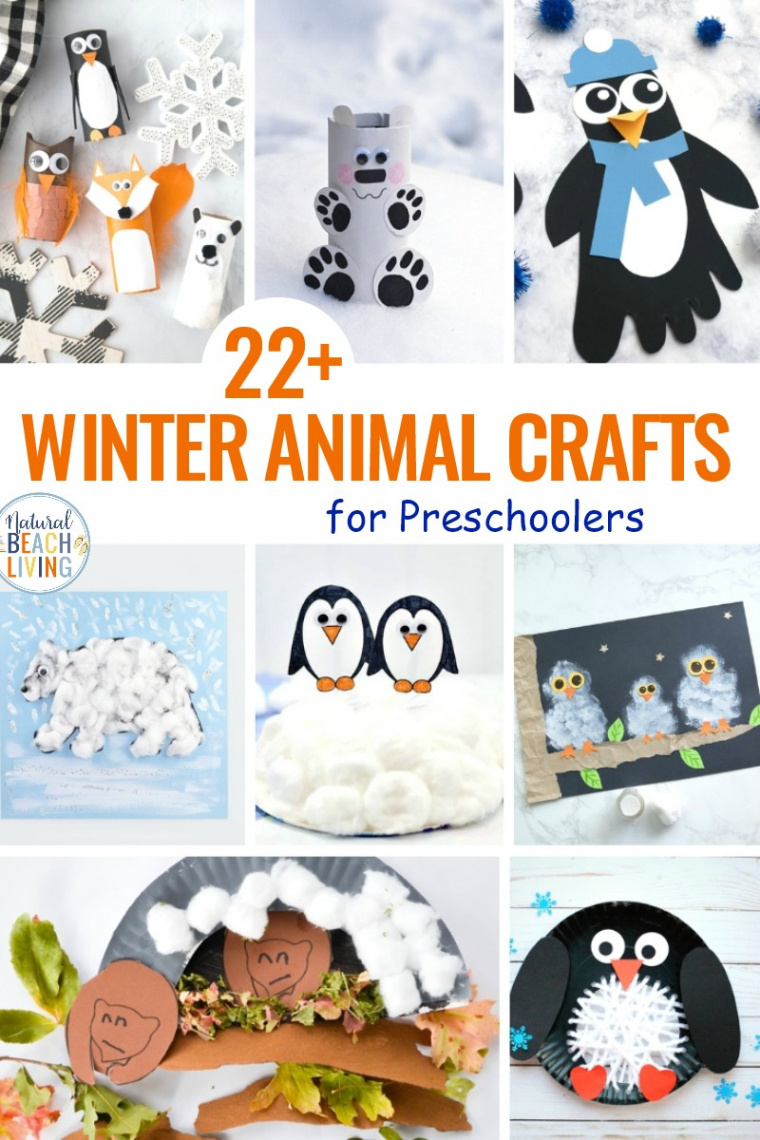 + Winter Animal Crafts for Preschoolers - Natural Beach Living