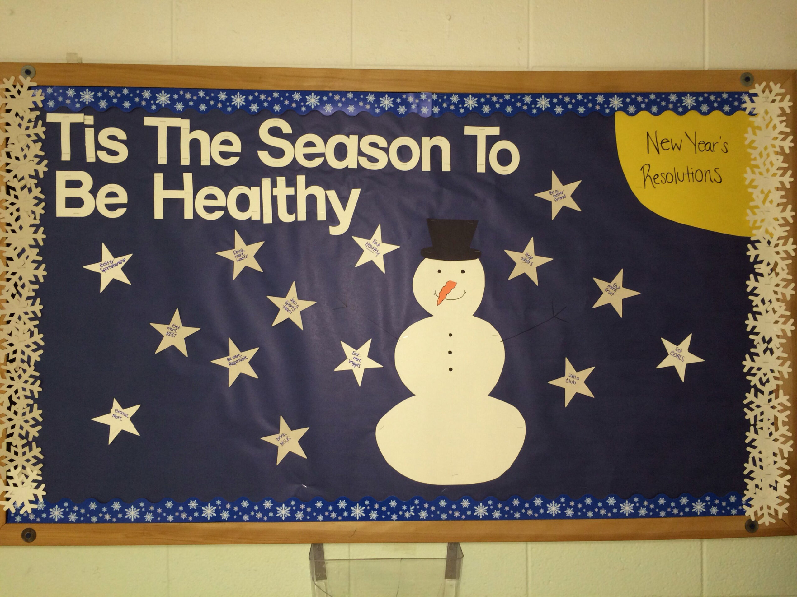 Winter bulletin board