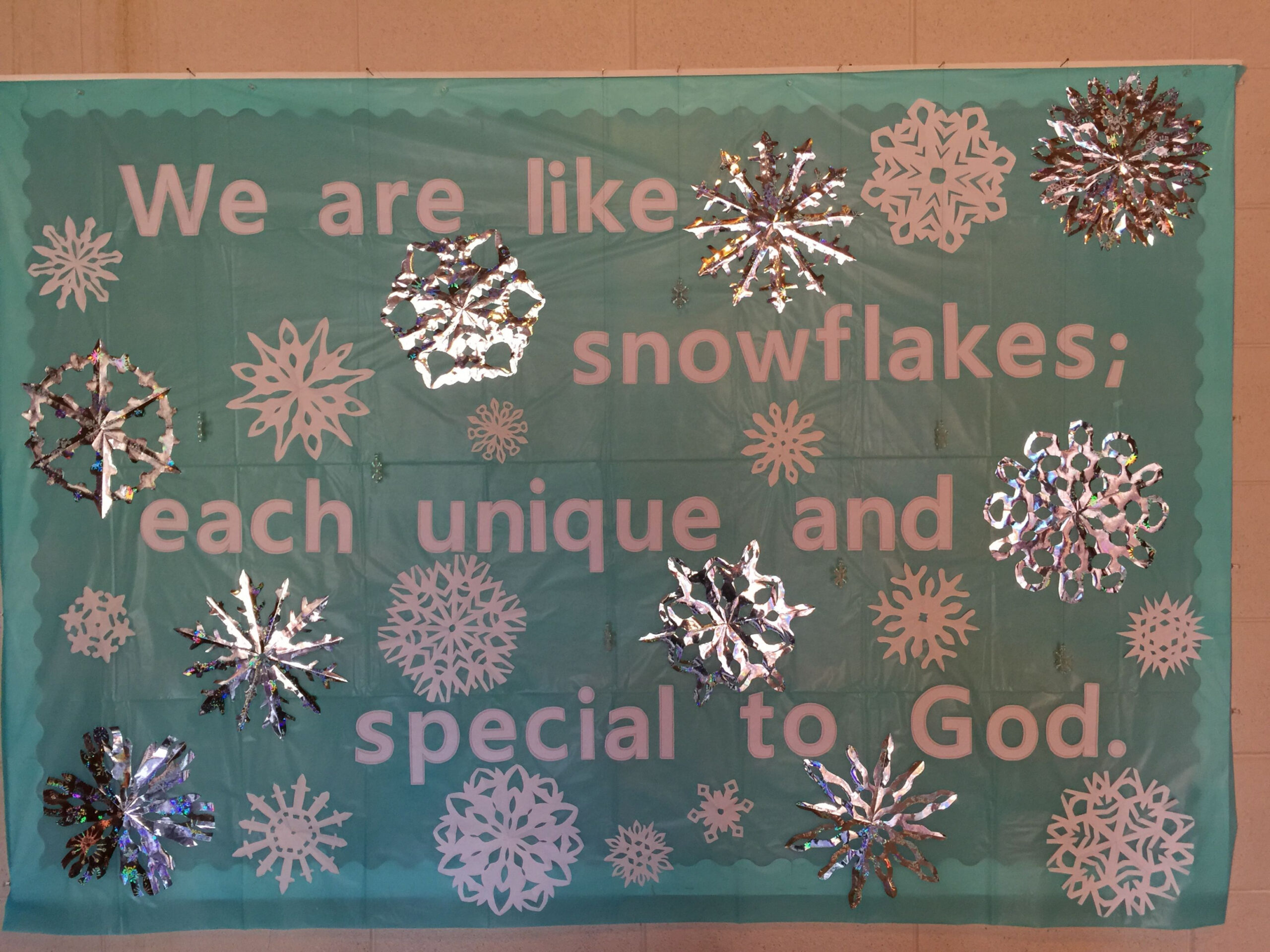 Winter bulletin board for cold climates