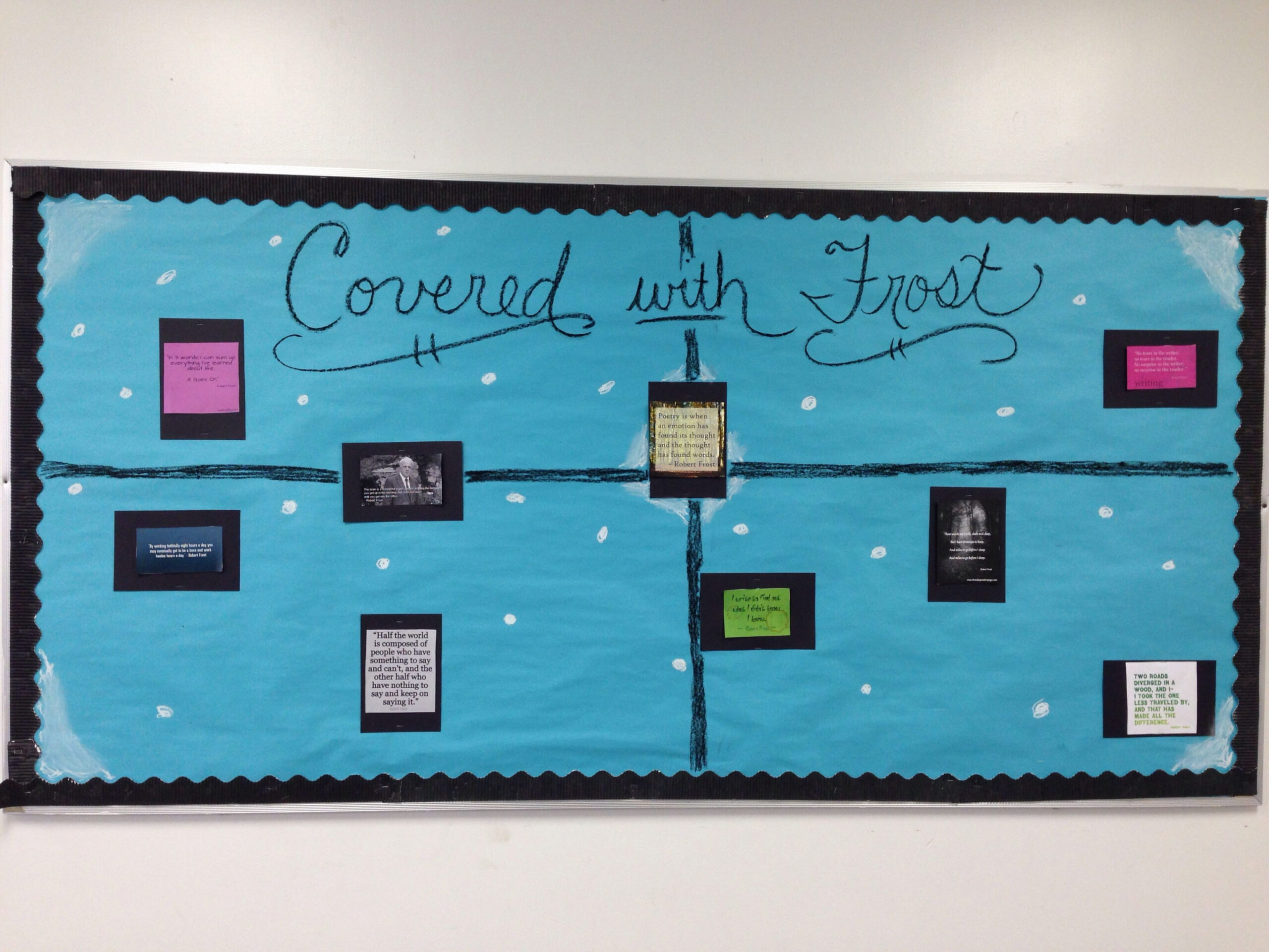 Winter bulletin board idea for English/Literature using Robert