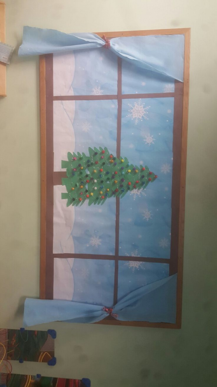 Winter bulletin board in   Christmas bulletin, Bulletin