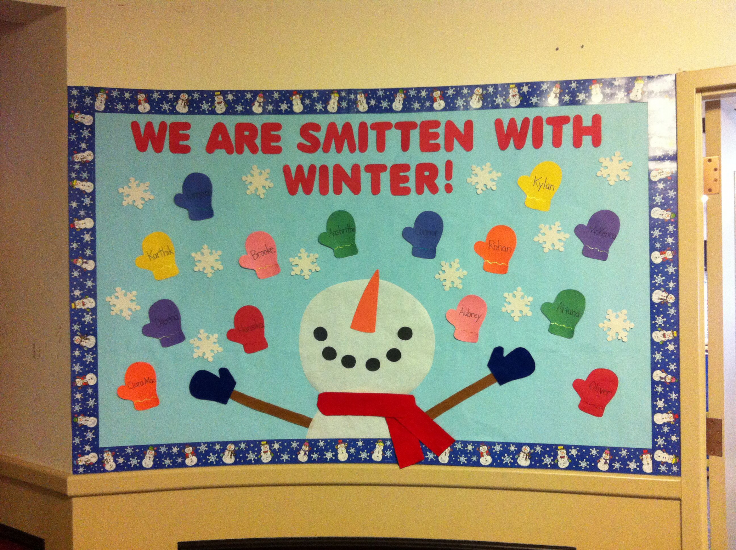 Winter bulletin board