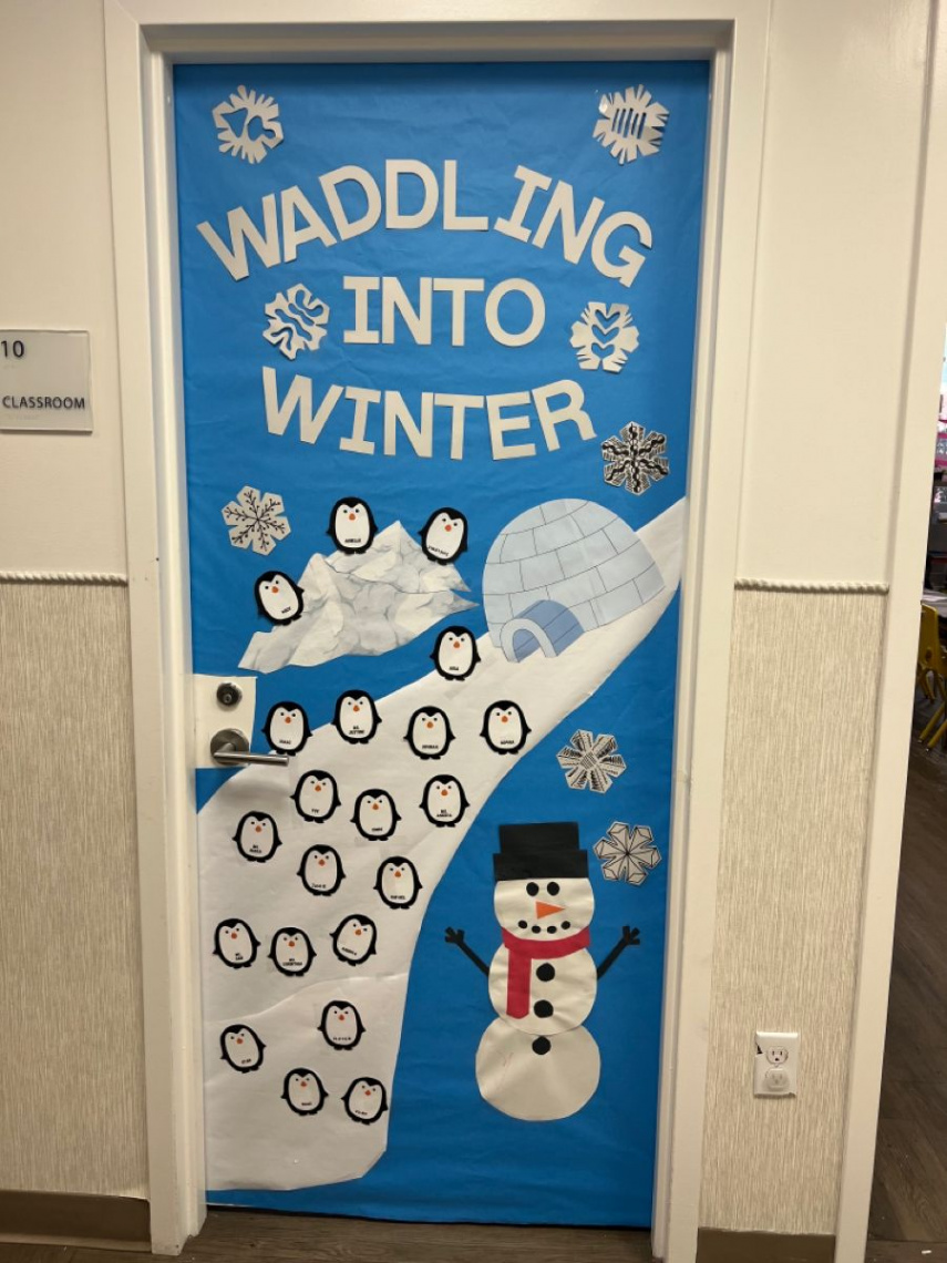 Winter Classroom Door Idea ❄️ in   Winter door decorations