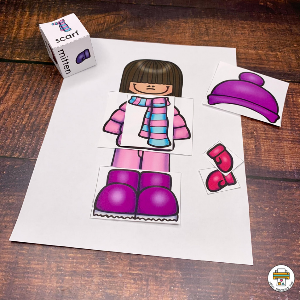 Winter Clothes Activity Pack - Pre-K Printable Fun