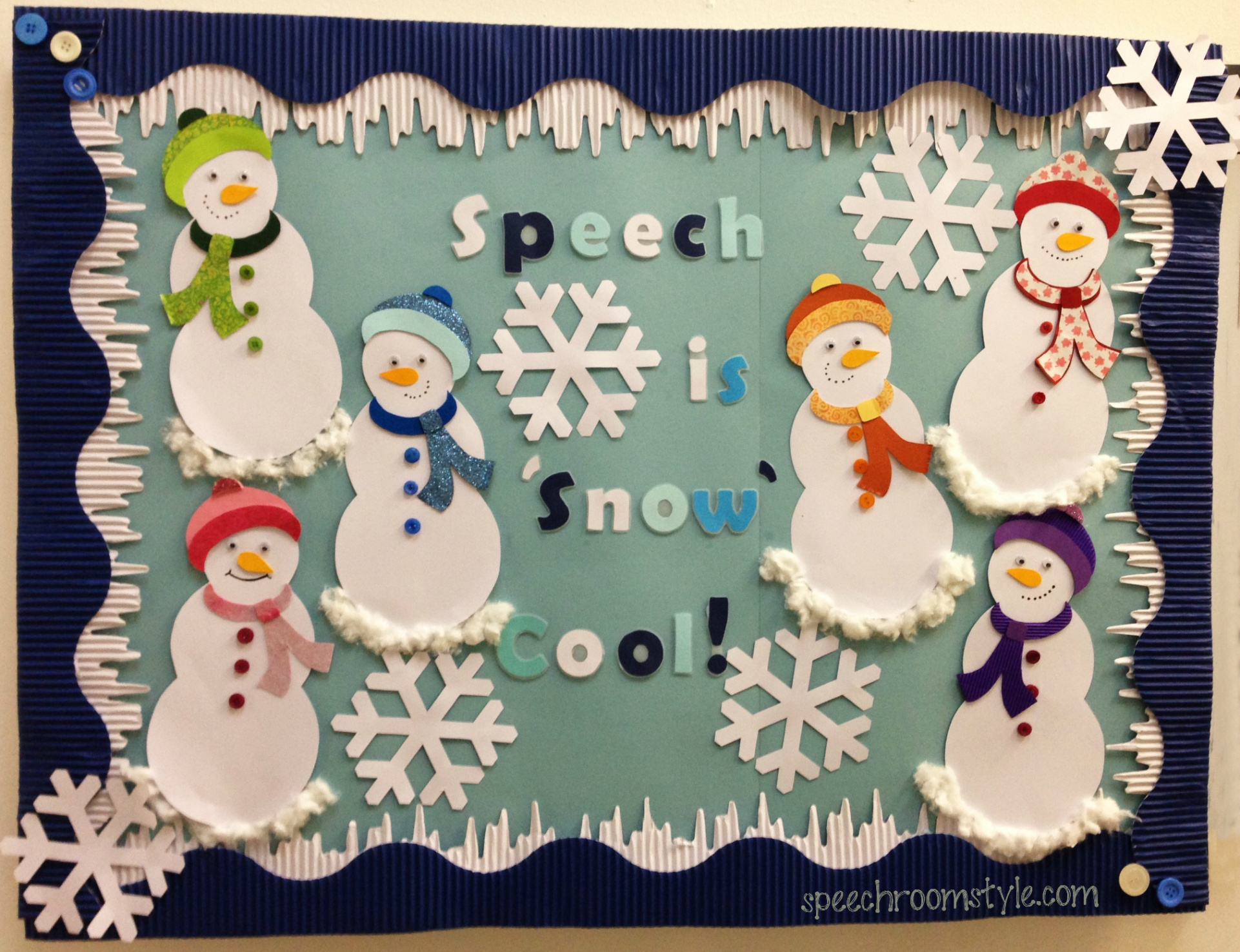 Winter Designs - Snowman Bulletin Board - Speech Room Style