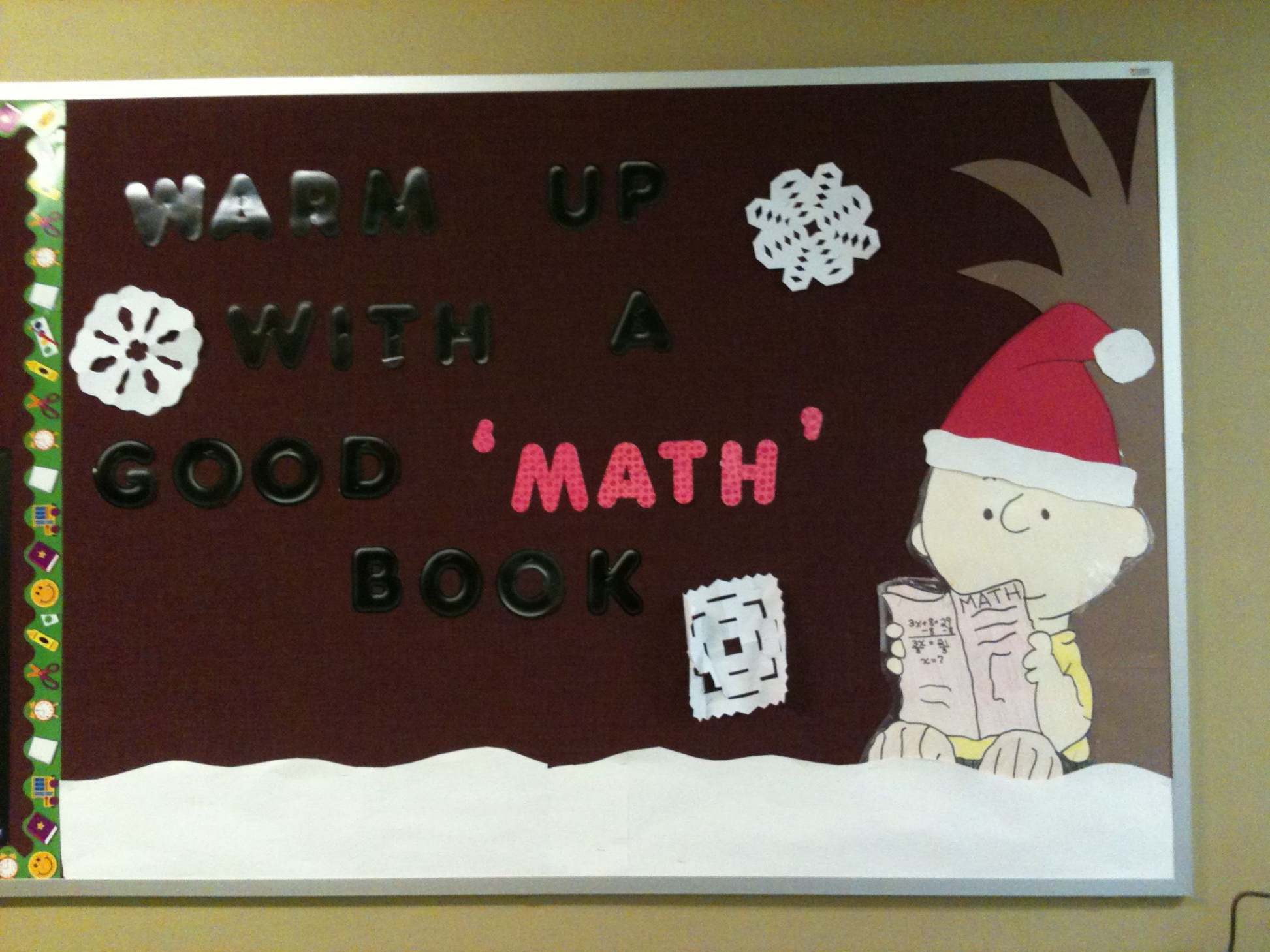 Winter math bulletin board  Winter math, Math bulletin board