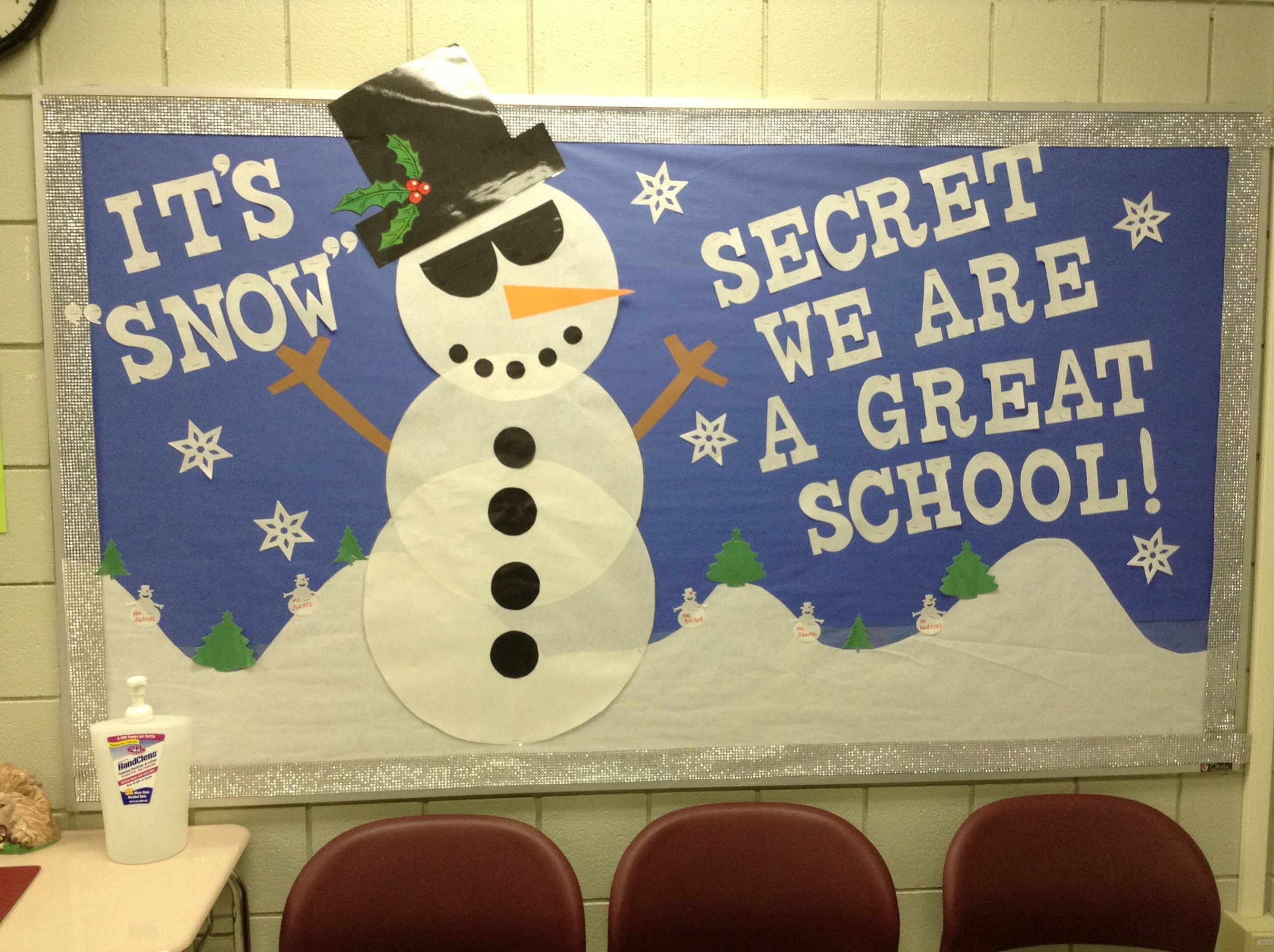 Winter middle school bulletin board