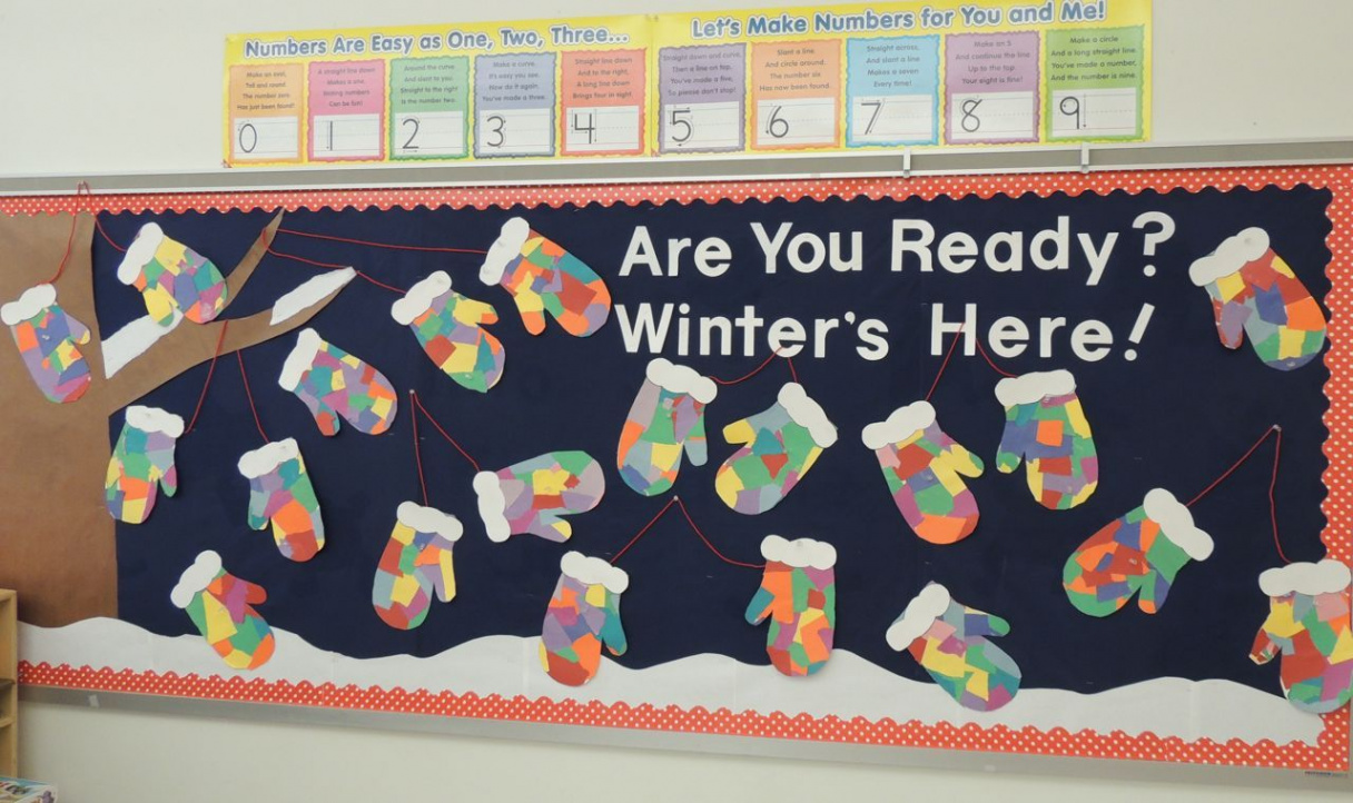 winter/mitten bulletin board  Preschool projects, Winter