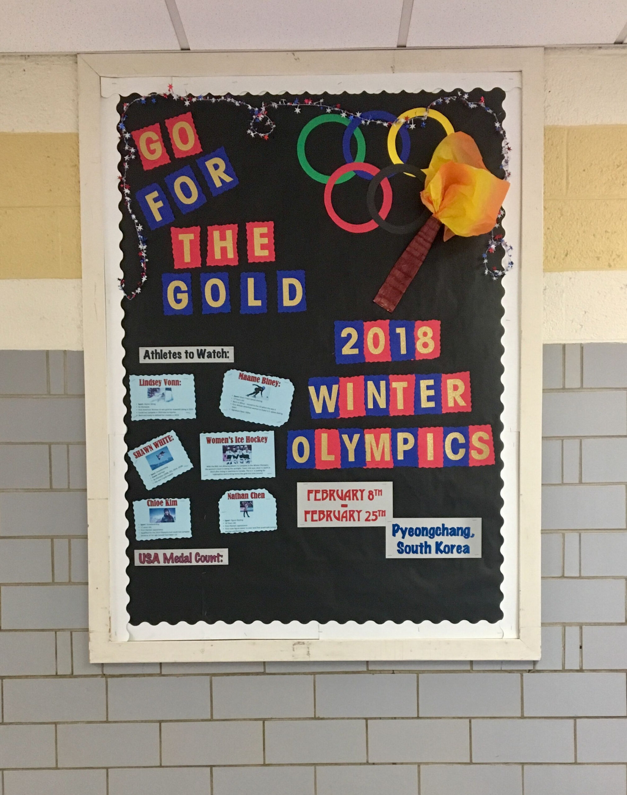 Winter Olympics Bulletin Board  Olympic bulletin board