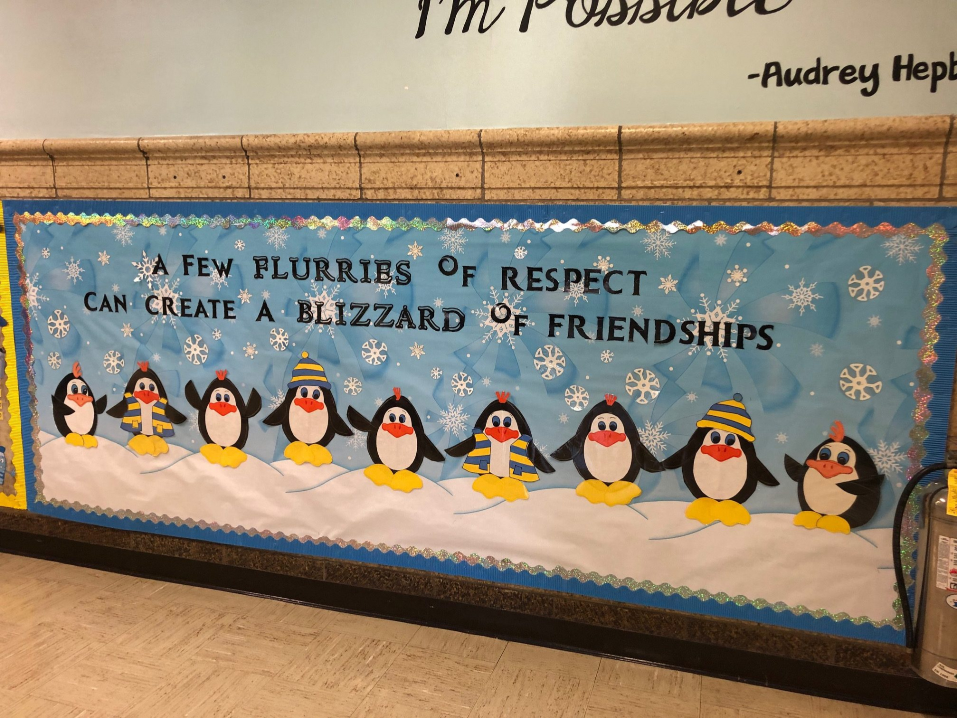 Winter Penguin Bulletin Board