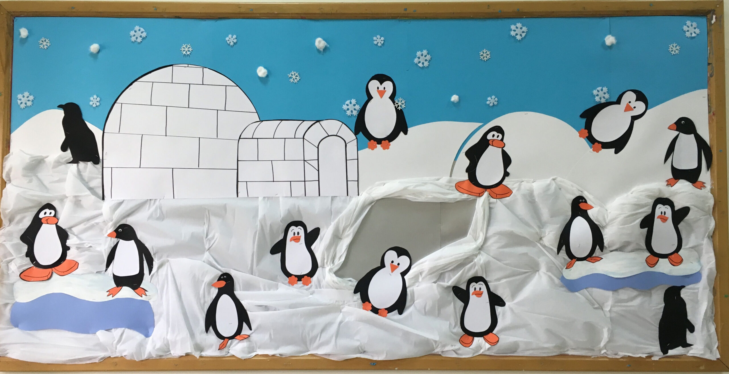 winter penguin bulletin #bulletinboards #lebanon #decoration #art