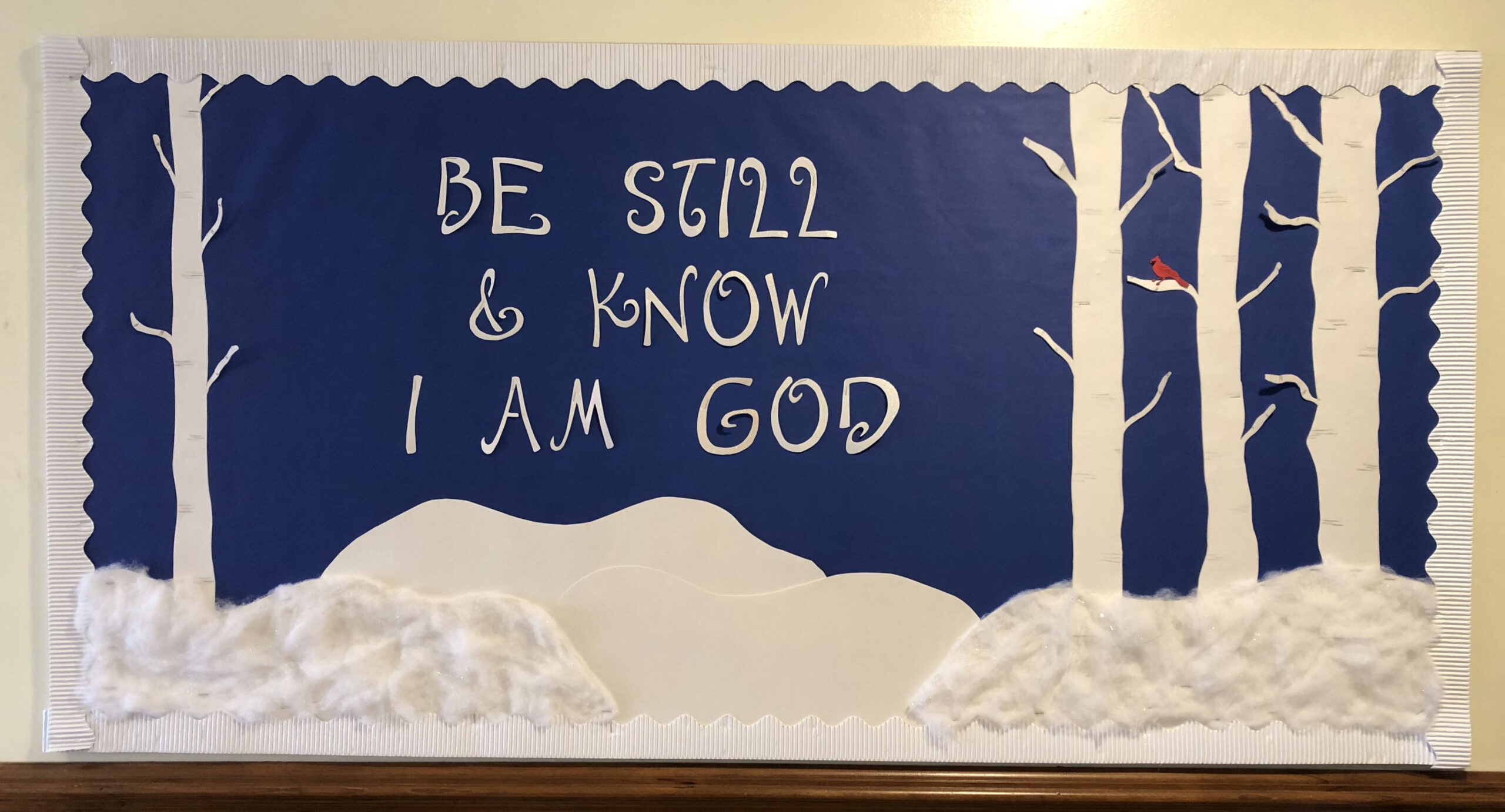 Winter Snow Church Bulletin Board Idea  Christian bulletin boards