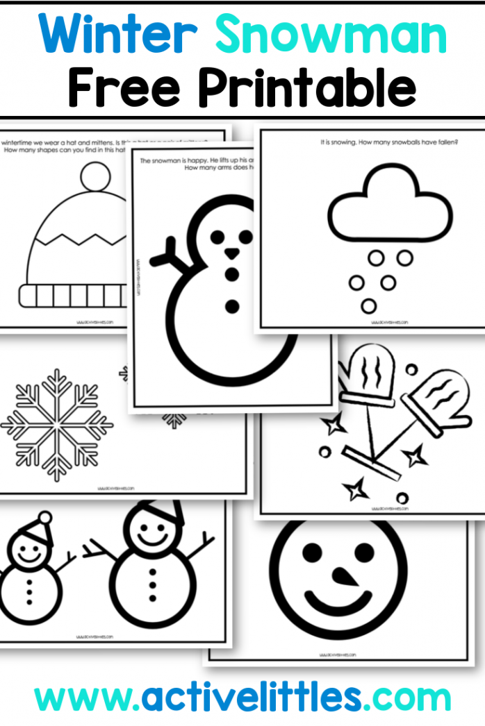 Winter Snowman Free Printable - Active Littles