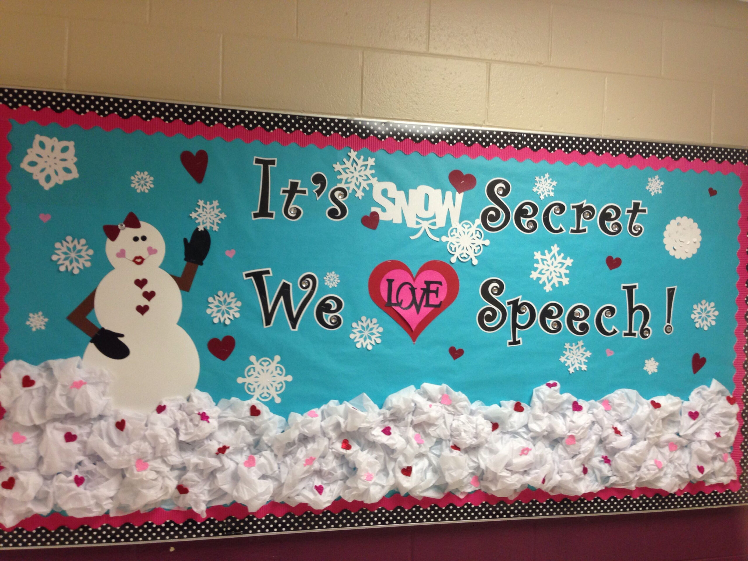 Winter/Valentine Themed "speech" Bulletin Board! Can change the